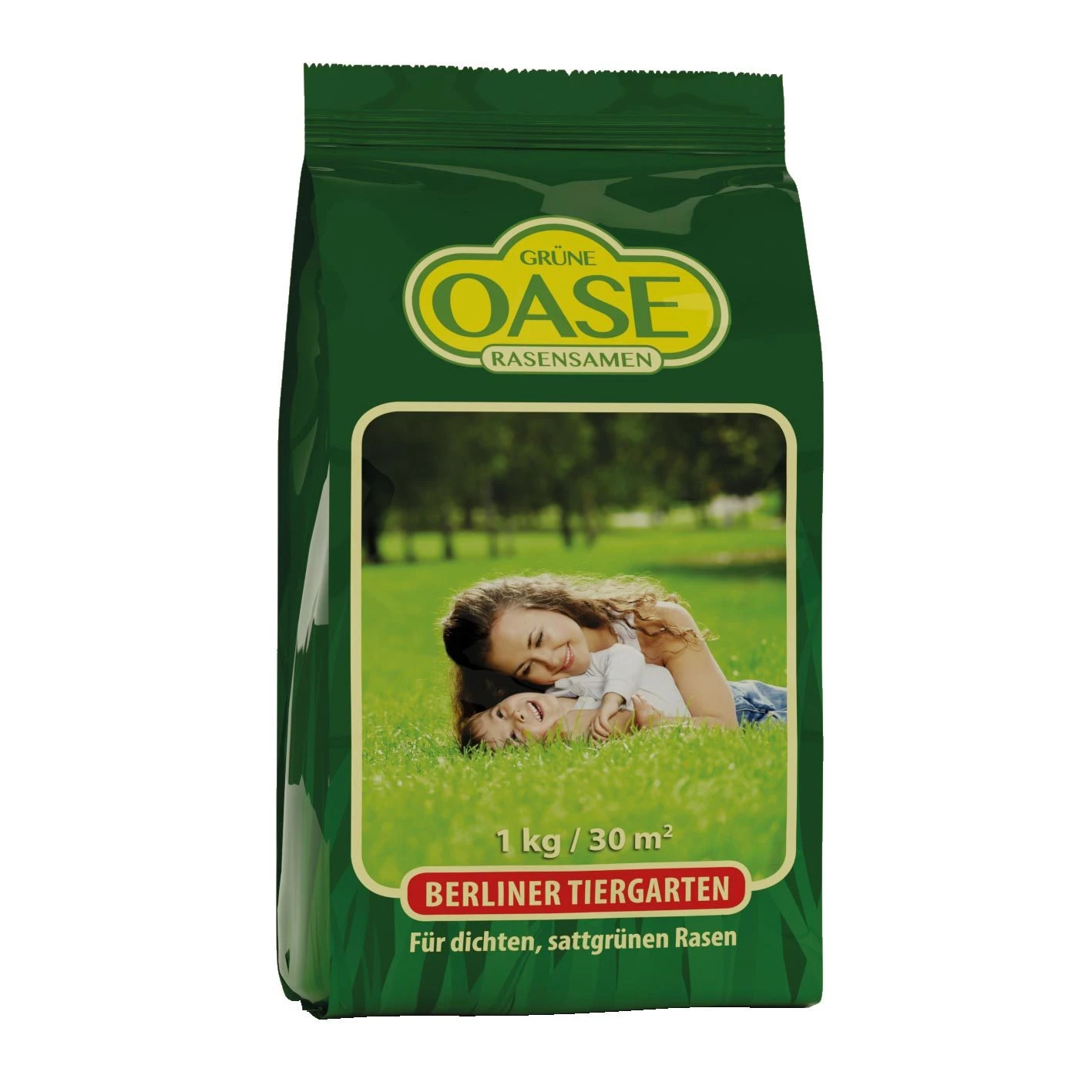 Rasensamen "Berliner Tiergarten", Hochfein, 1 Kg, Sattes Grün, Allzweckrasen