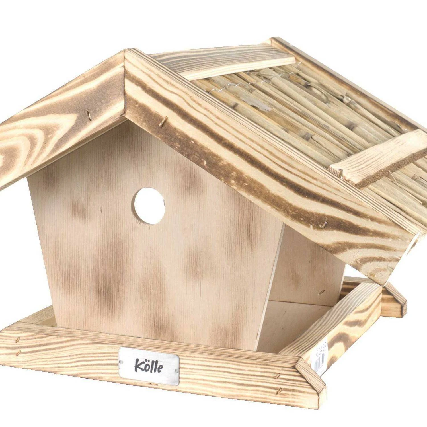 Kölle Vogelfutterhaus Aus Kiefernholz, Mit Strohdach, Ca. 30 X 38 Cm - Image 2
