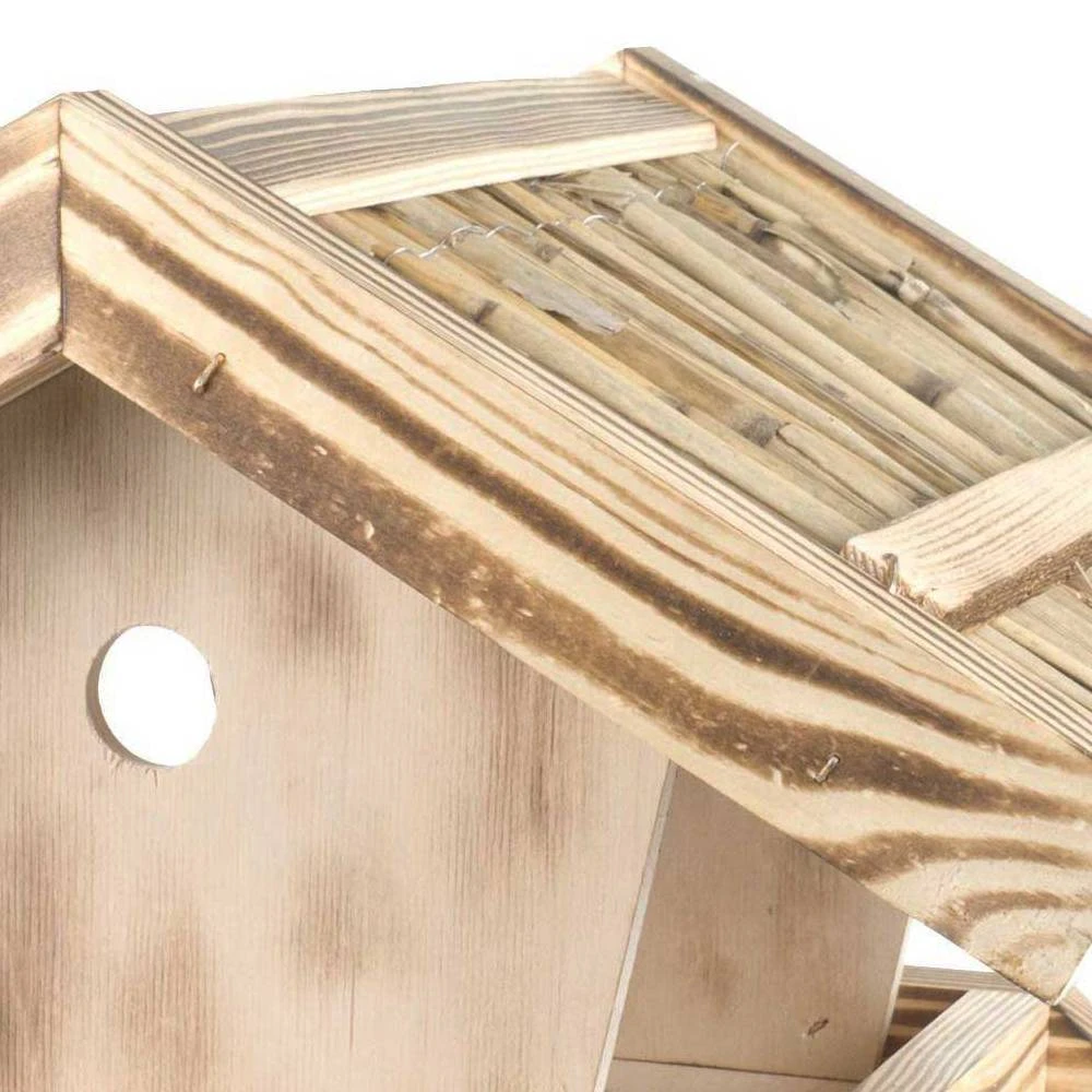 Kölle Vogelfutterhaus Aus Kiefernholz, Mit Strohdach, Ca. 30 X 38 Cm - Image 3