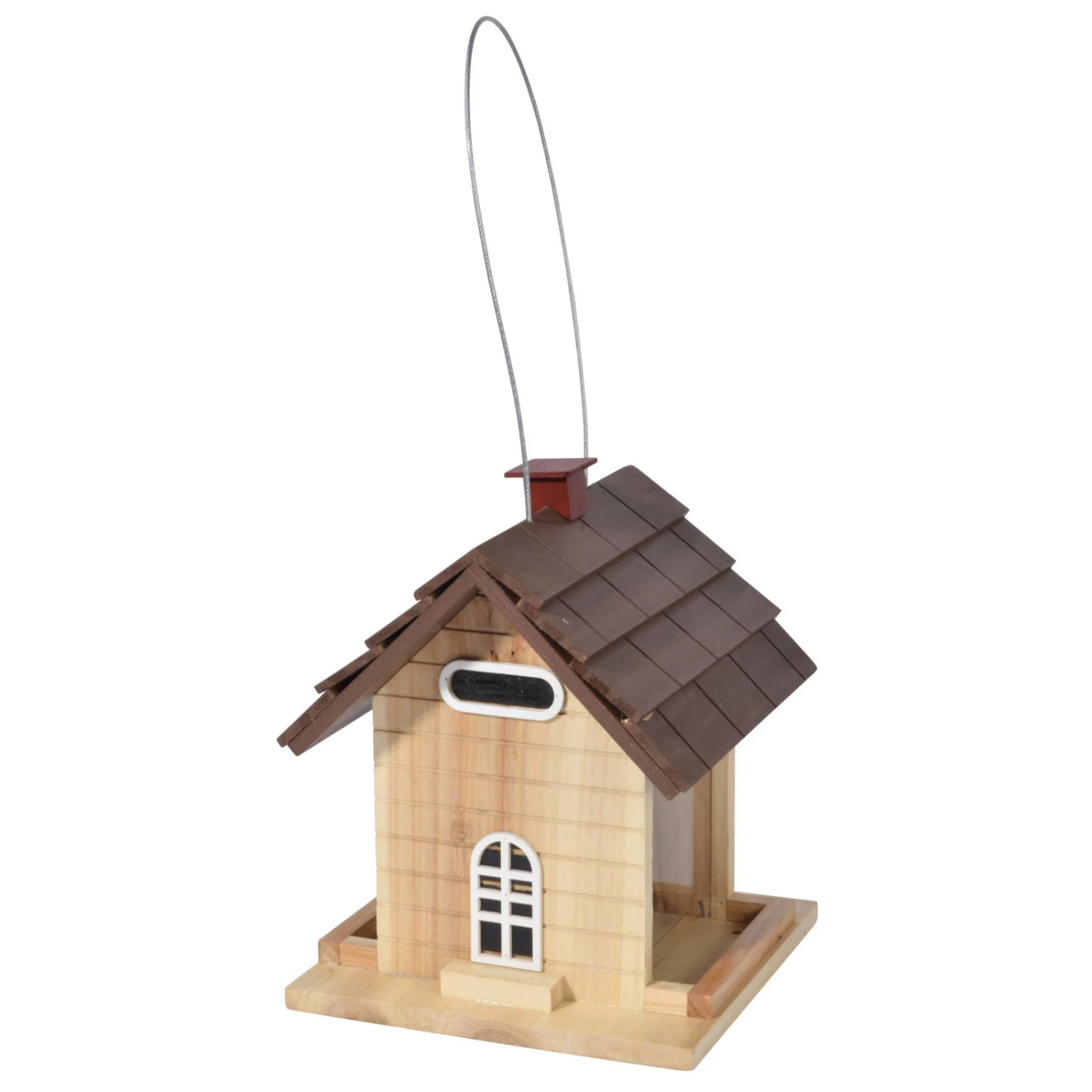 Vogelfutterhaus, FSC®-Holz, Braun, Mit Acrylglas, 18 X 18 X 23 Cm - Image 2