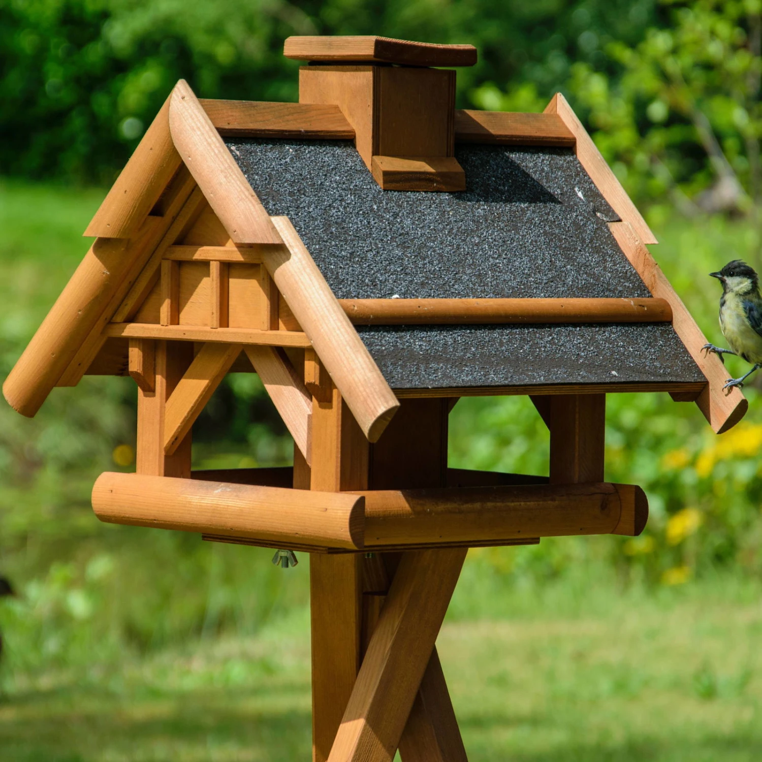 Vogelhaus Inkl. Ständer, Holz, Bernstein, 39 X 38 X 33 Cm - Image 2