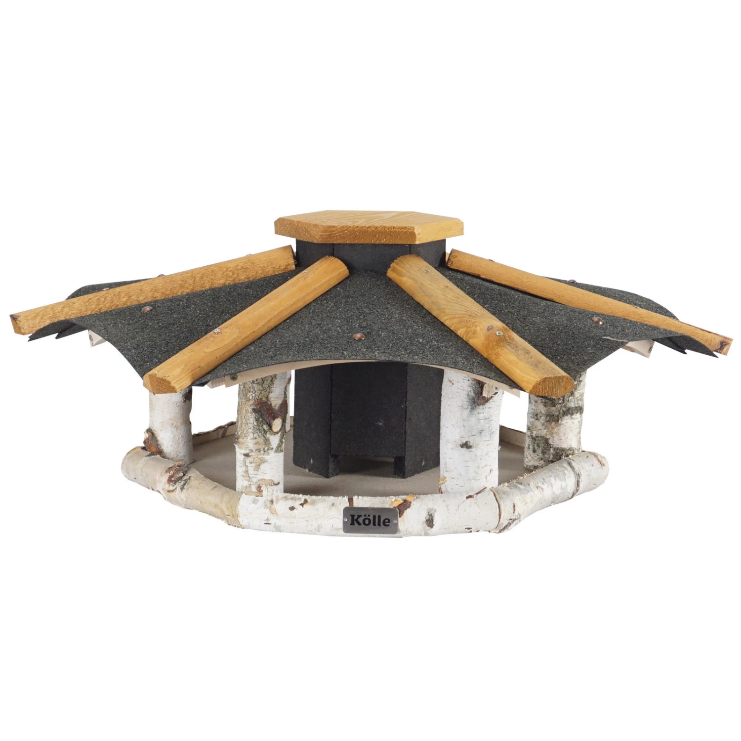 Vogelfutterhaus, Hellbraun, Kiefer/Birke, 60 X 60 X H 24 Cm