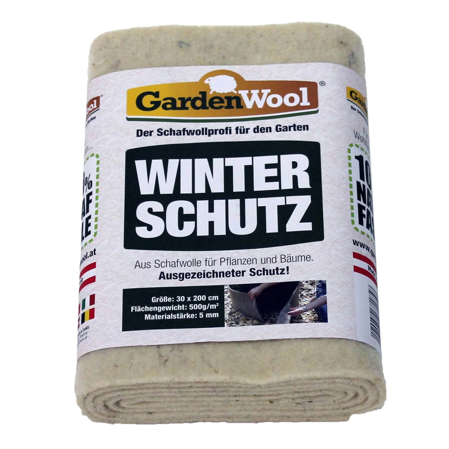 Winterschutzmatte Naturweiss, Faserlänge: Ø45 Mm, 100 % Schafwolle - Image 2