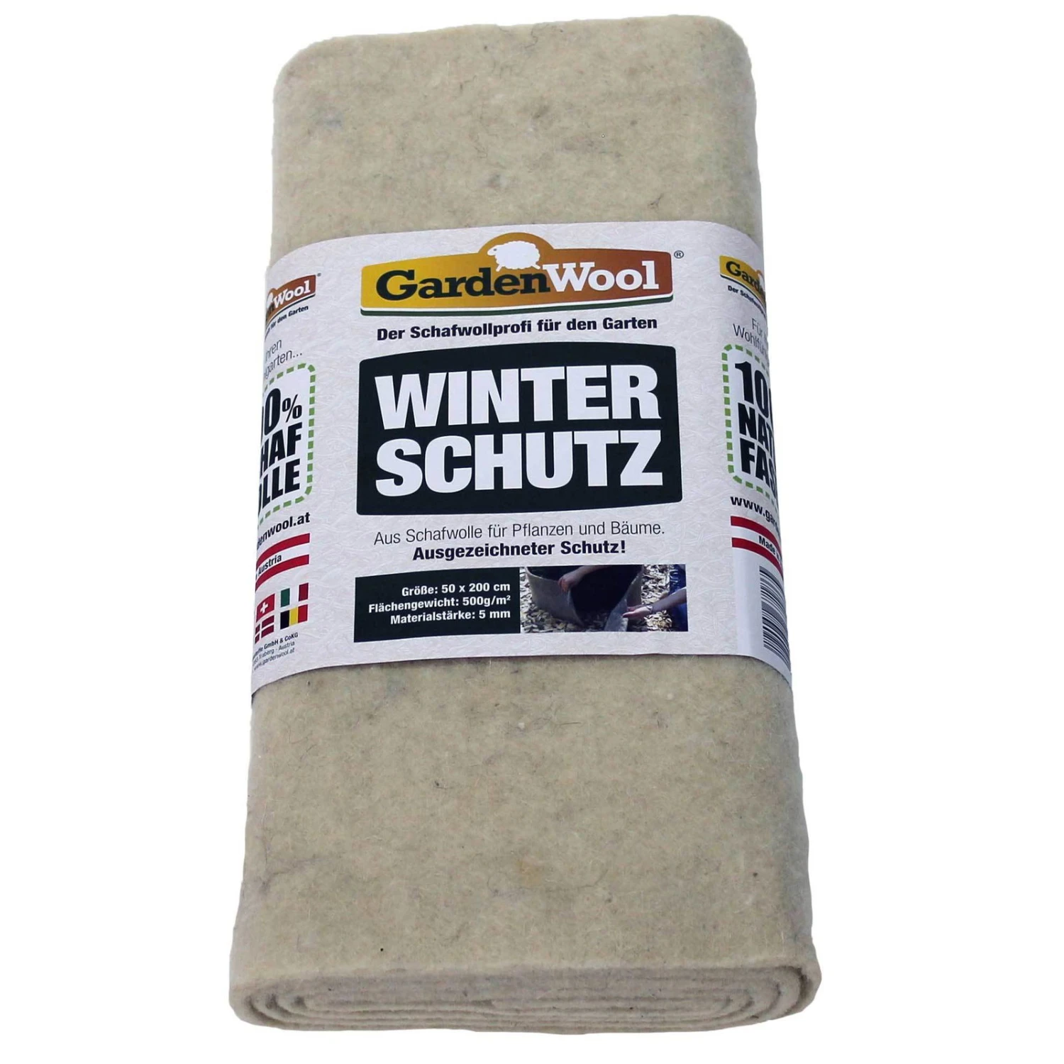 Winterschutzmatte Naturweiss, Faserlänge: Ø45 Mm, 100 % Schafwolle - Image 3