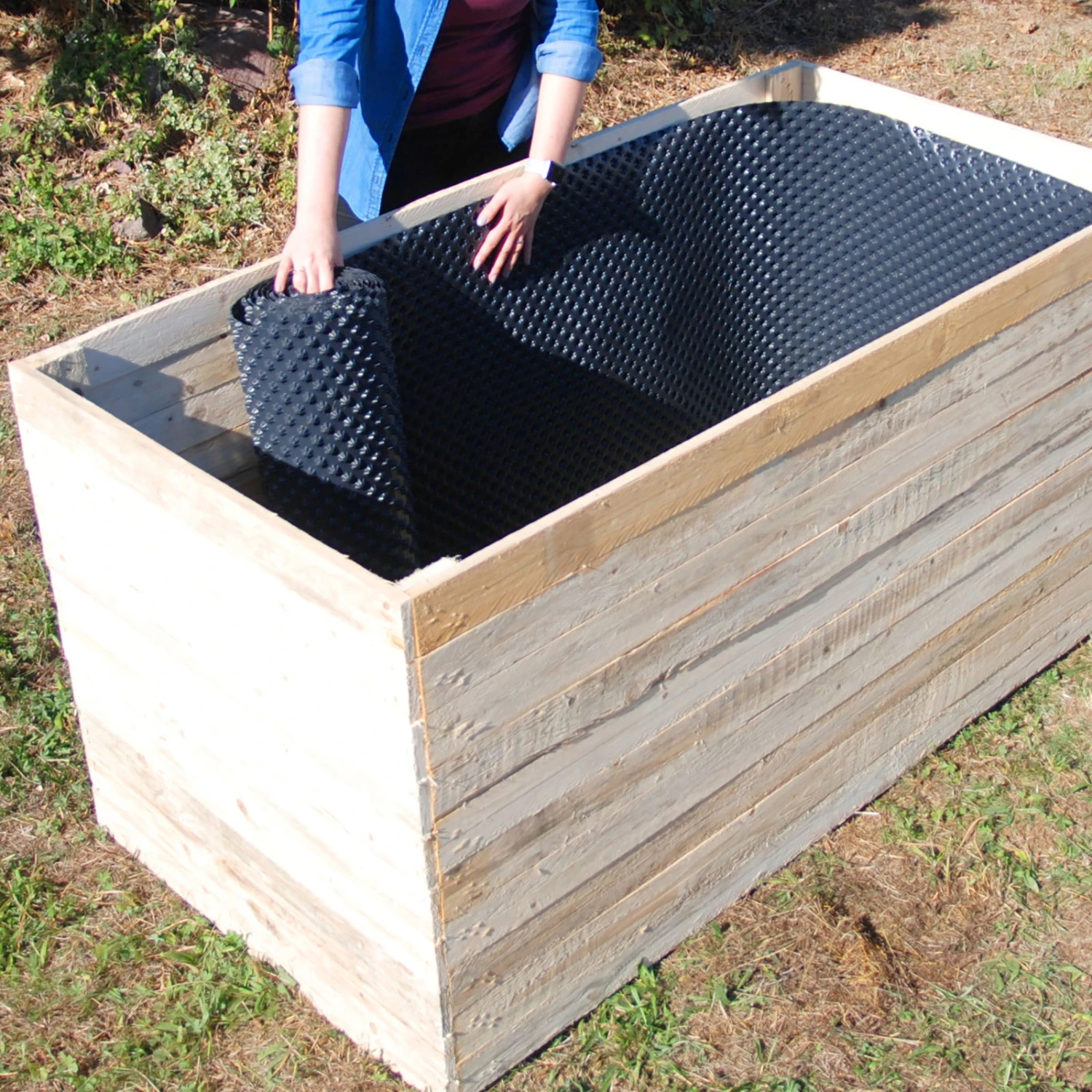 Noppenfolie Für Hochbeet, Schwarz, 0,9 X 650 Cm - Image 2