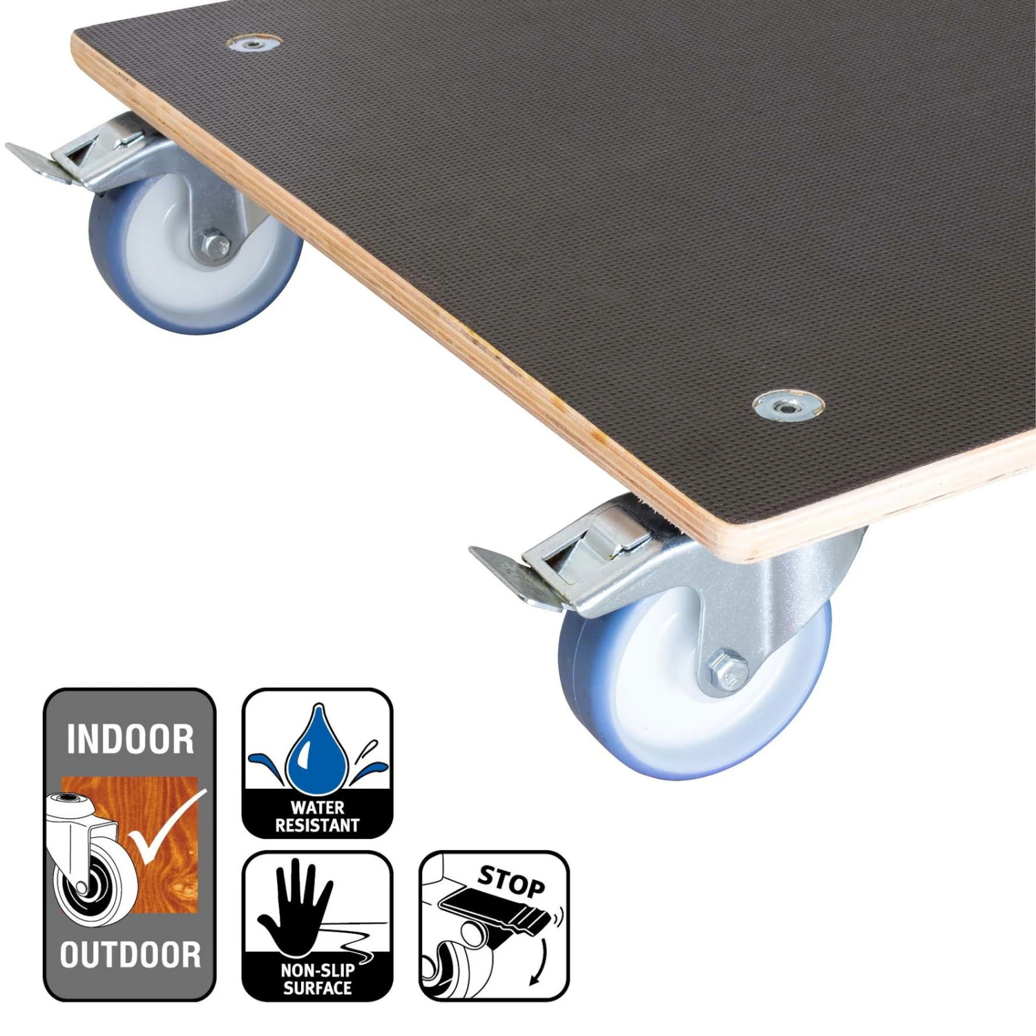 Multi Roller Maxi GRIP, 300 Kg Tragkraft, Holz, Ca. 58 X 58 X 15 Cm - Image 5