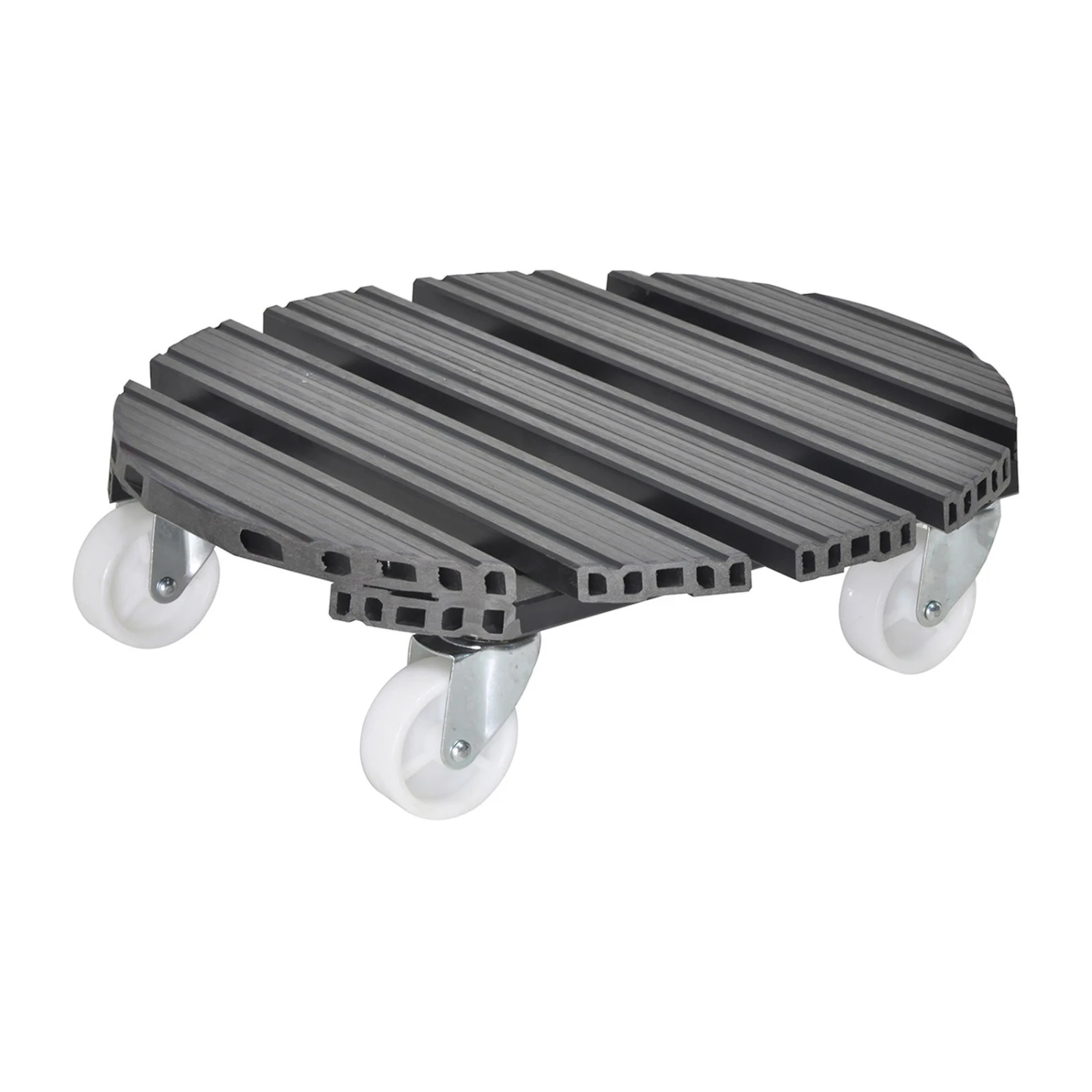 Wagner Multi Pflanzenroller Aus WPC, Anthrazit, Ø Ca. 38,5 Cm