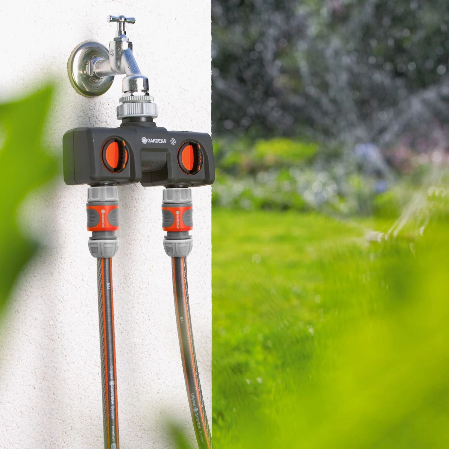 2-Wege-Verteiler, Für Gardena-Bewässerungscomputer, Wasserfluss Anpassbar - Image 2