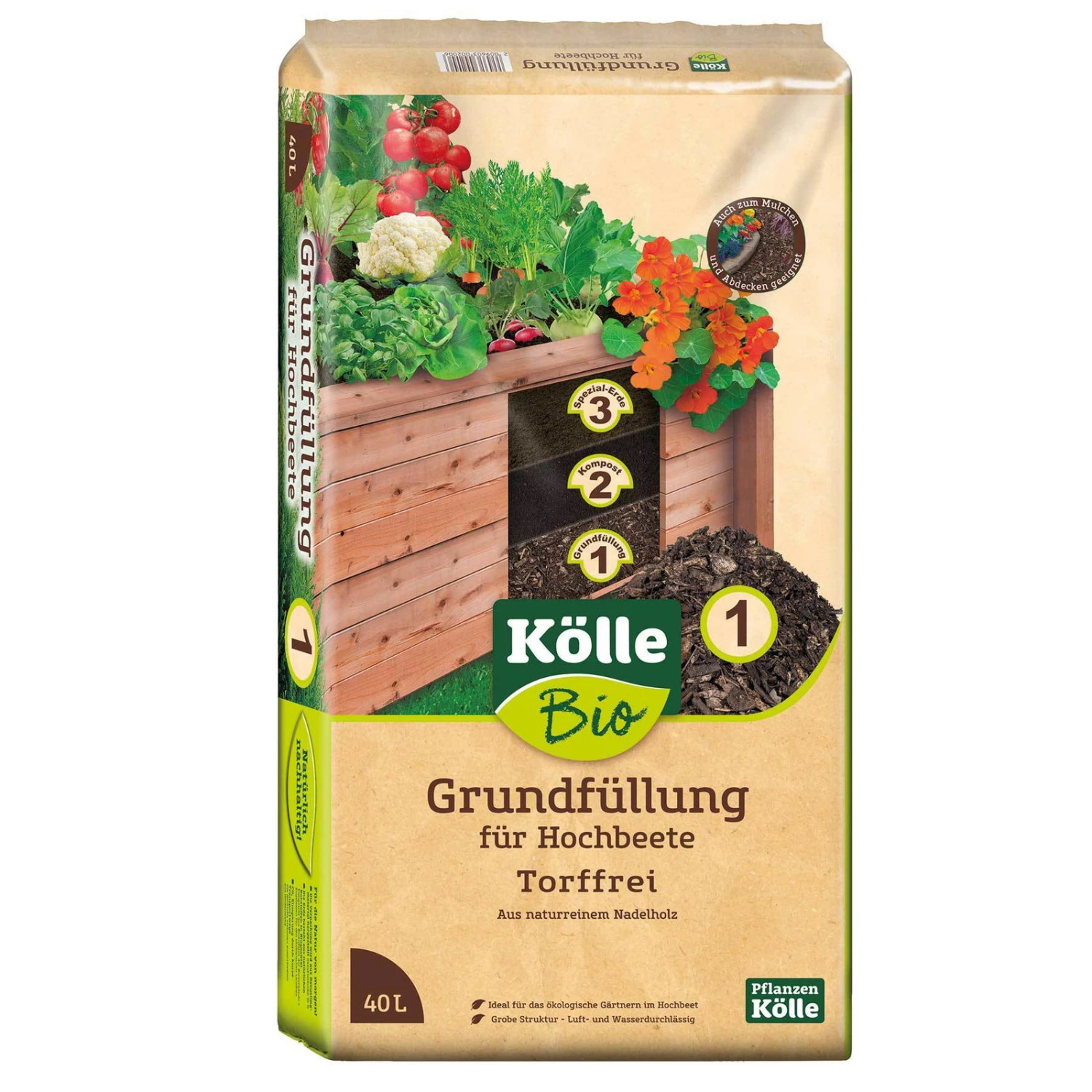 Hochbeet-Grundfüllung, 1800l, 45 Sack à 40 L, Ohne Zusätzliche Versandkosten - Image 2