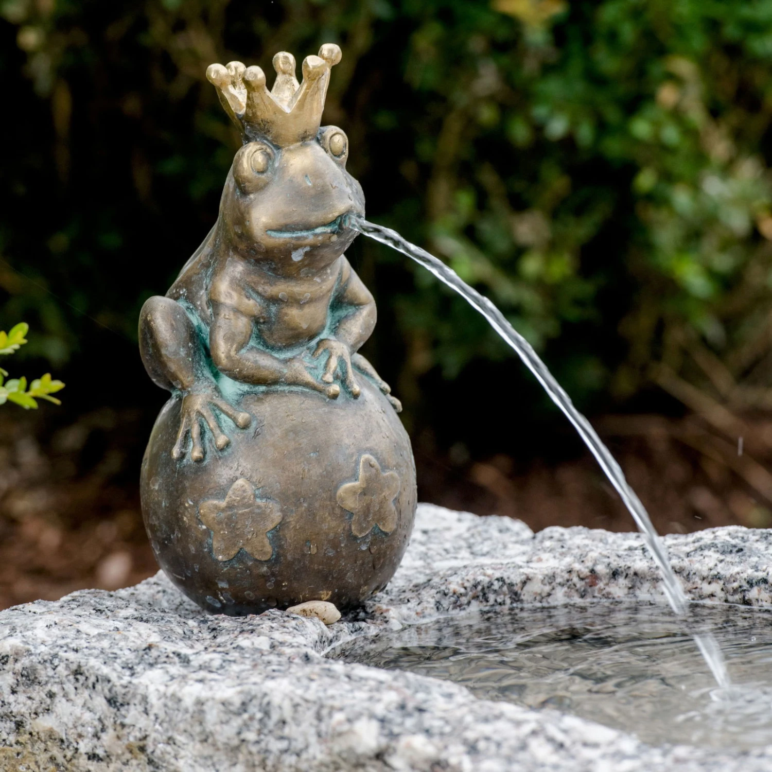 Froschkönig Leopold, Braun, Bronze, H 20 X 10 X 11 Cm