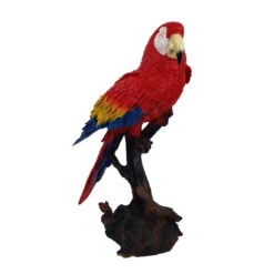Dekofigur Papagei Am Stamm, 66 X 40 X 25 Cm