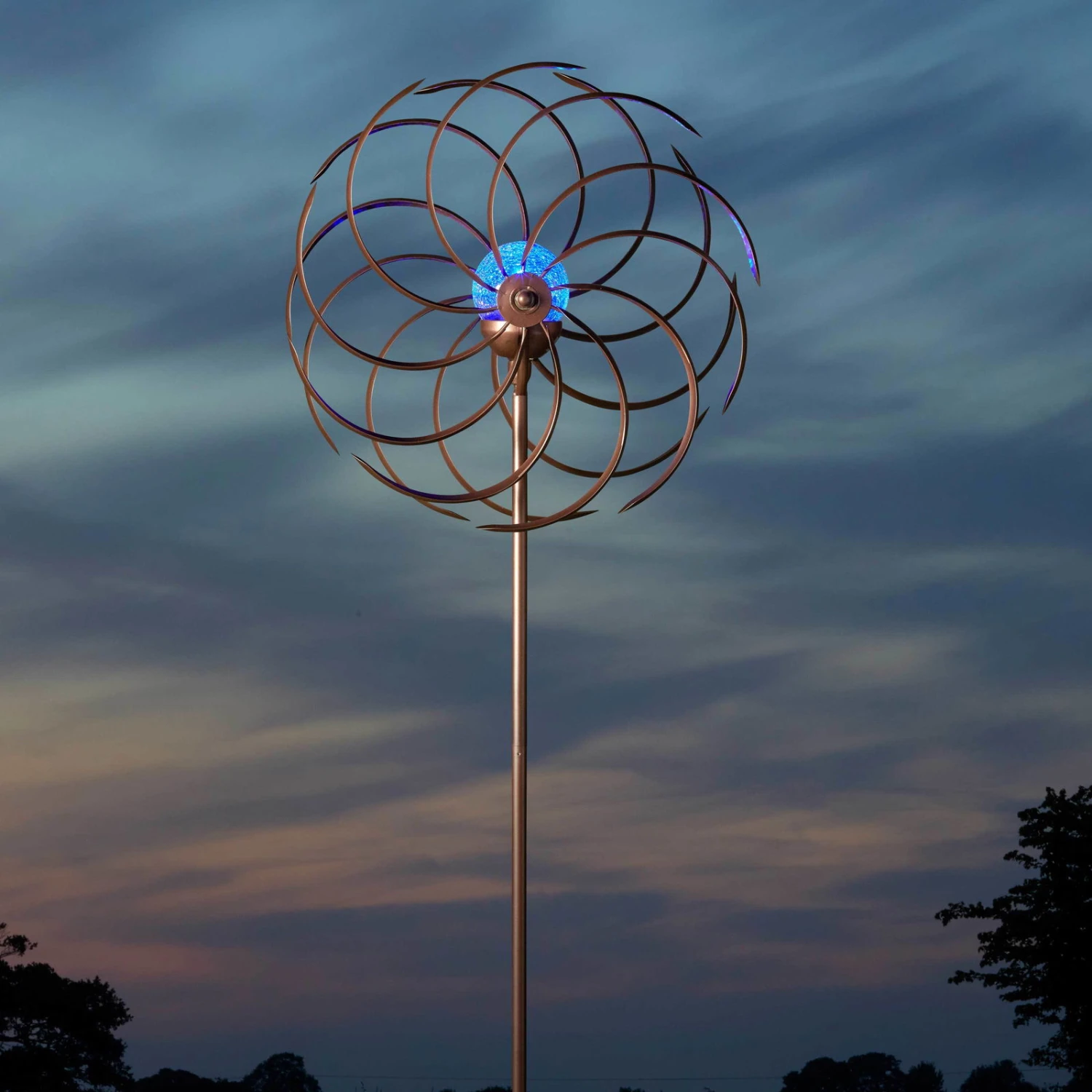 Solarwindrad Spiro, Integrierte Solarkugeln, 130 X 38 Cm - Image 4