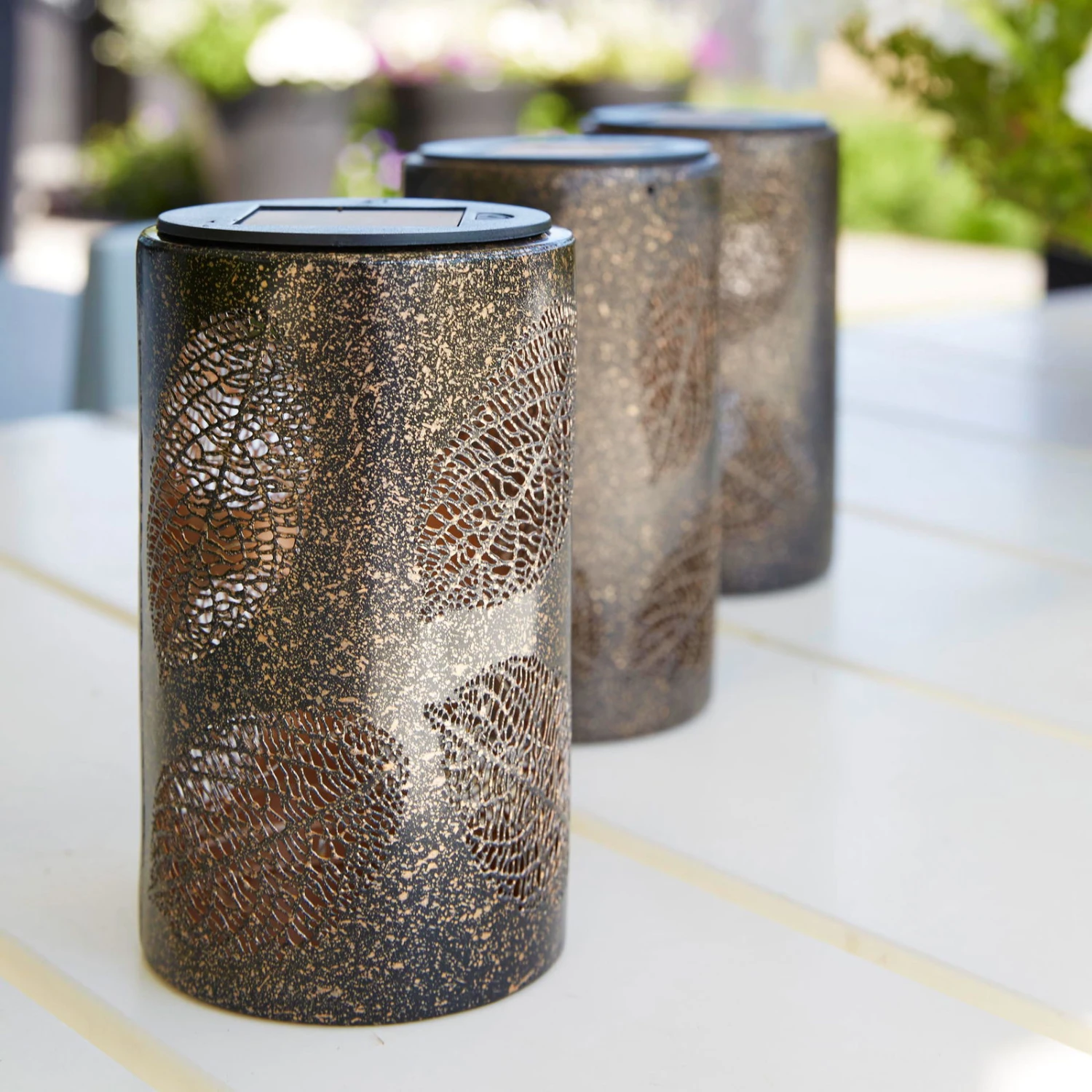 Solarleuchte Blatt, Antik Bronze, 9,0 X 9,0 X 15,3 Cm - Image 4