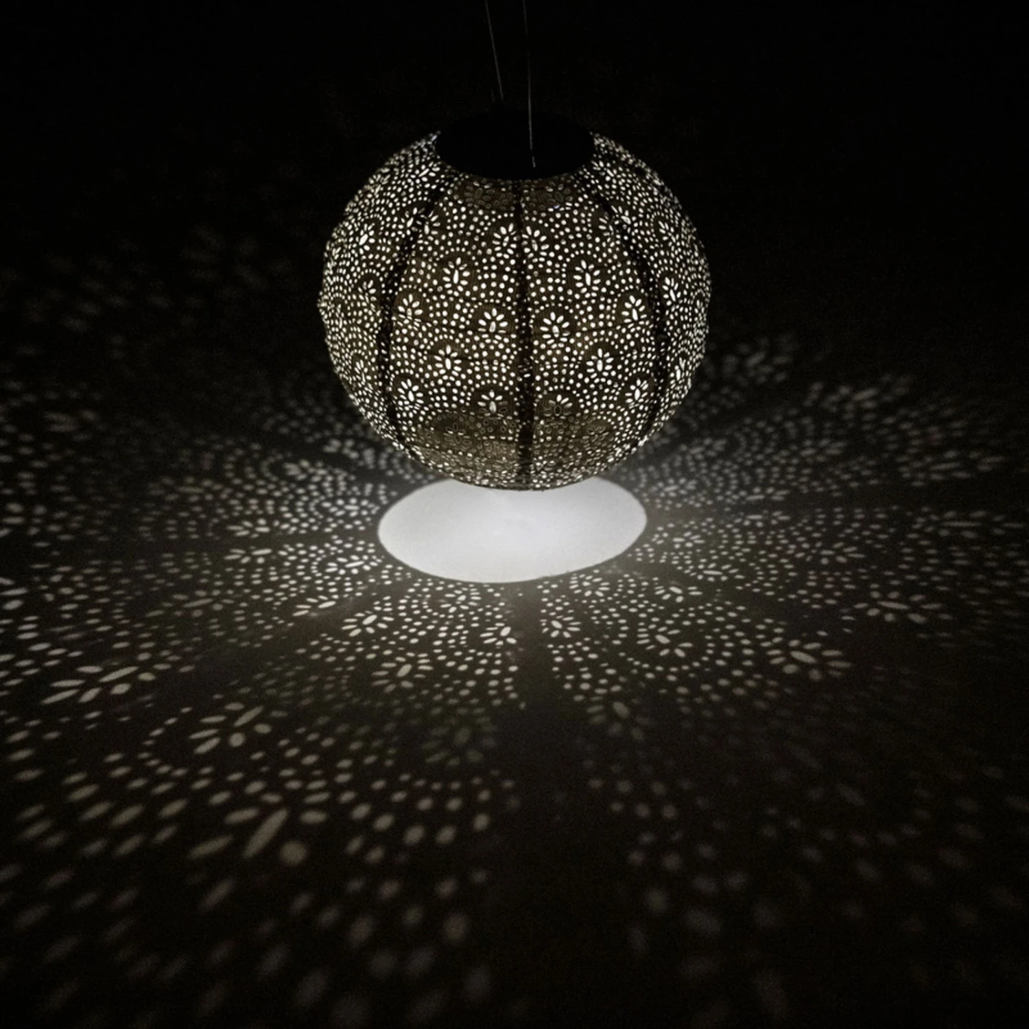 Solarlaterne 'Round 20', Helltaupe, Ø 20 X 18 Cm - Image 2