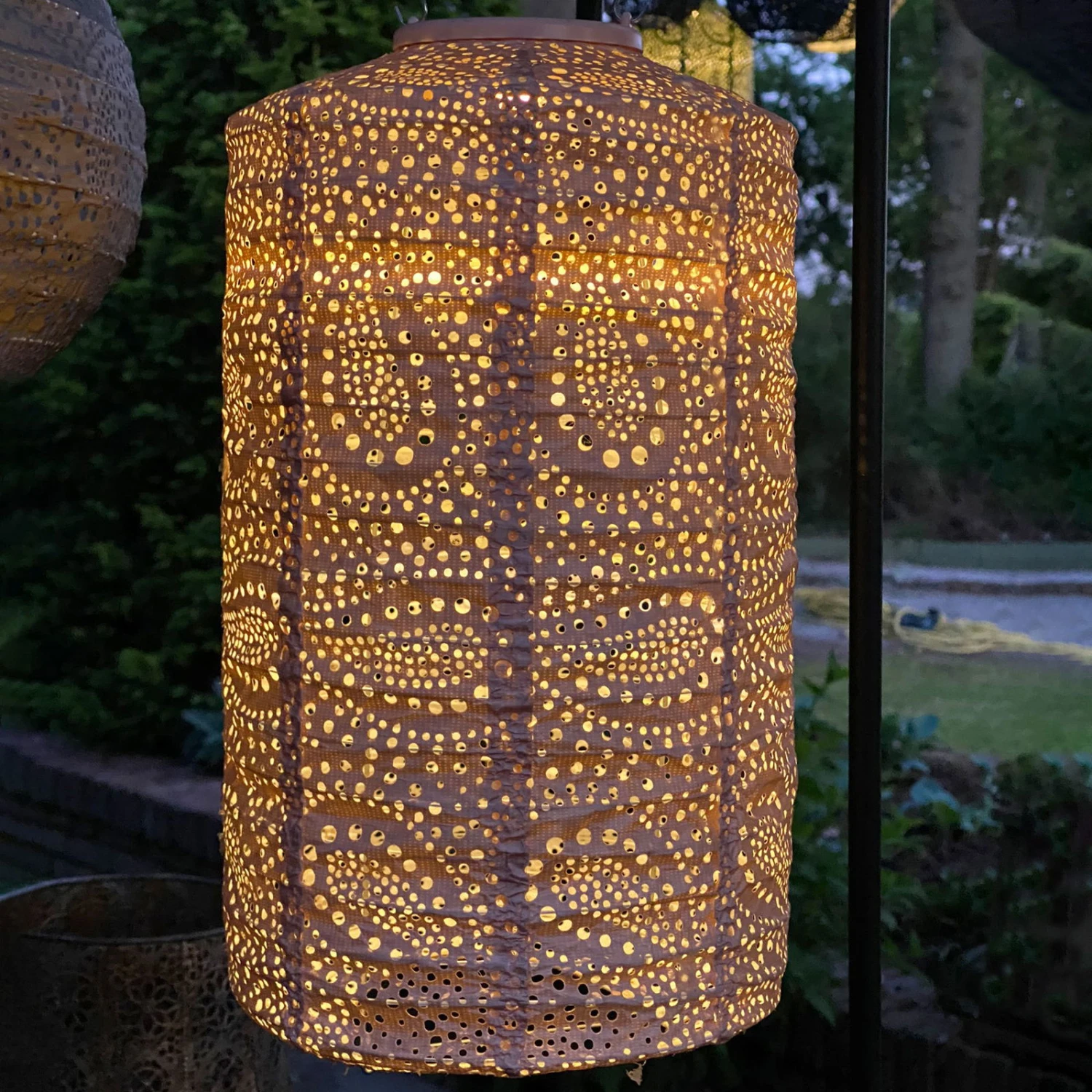 Solarlaterne 'Cylinder 18', Pink, Ă 18 X 33 Cm