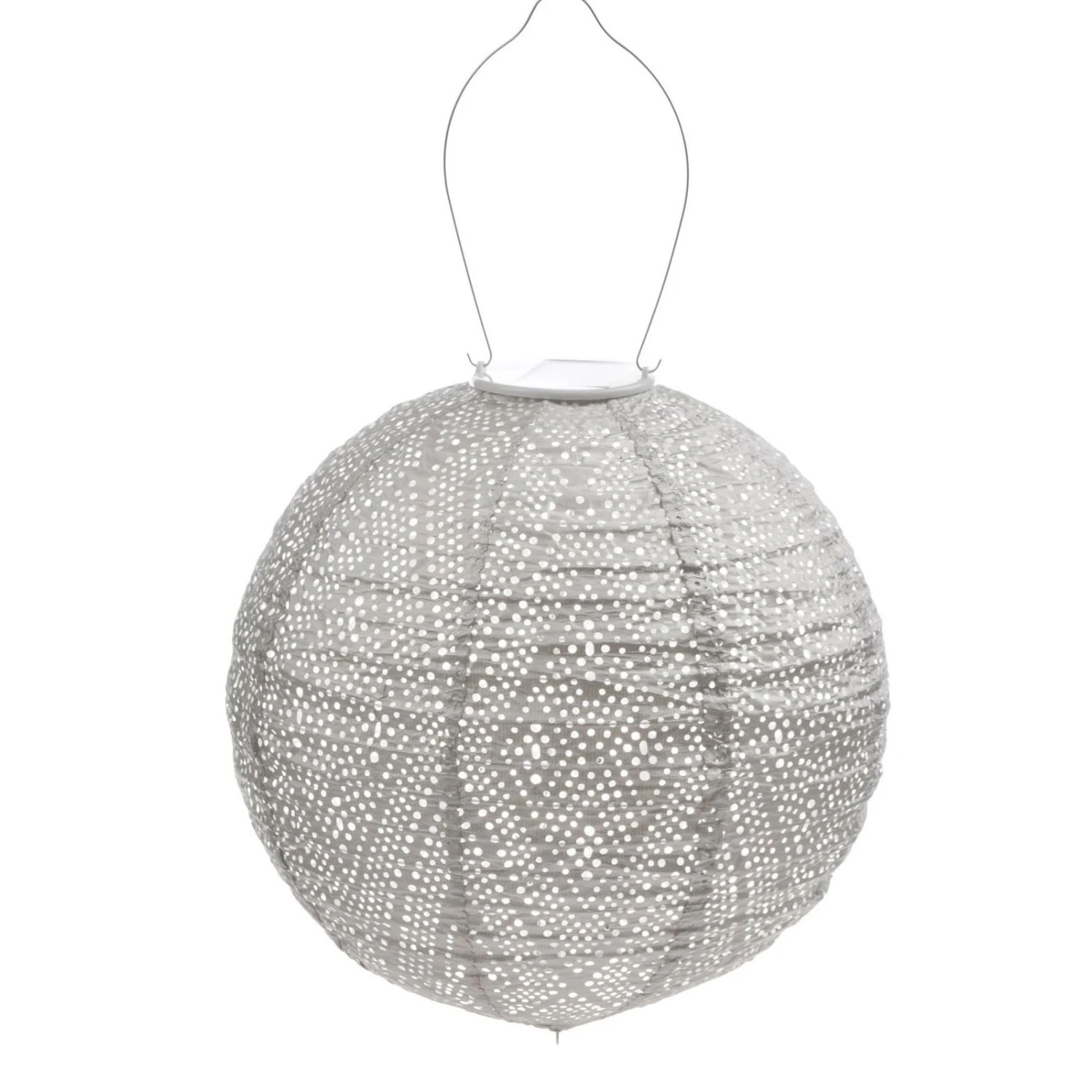 Solarlaterne 'Round 30', Helltaupe, Ø 30 X 29 Cm