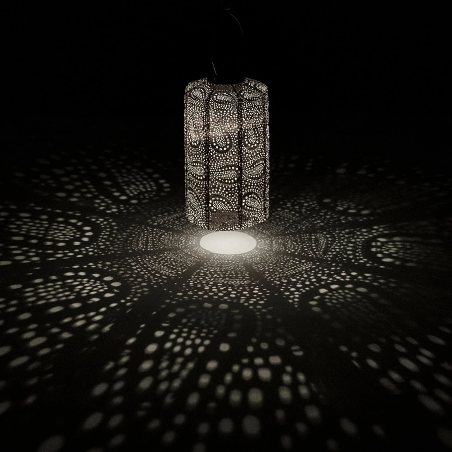 Solarlaterne 'Cylinder 18 Mandela', Petrol, Ø 18 X 33 Cm - Image 2