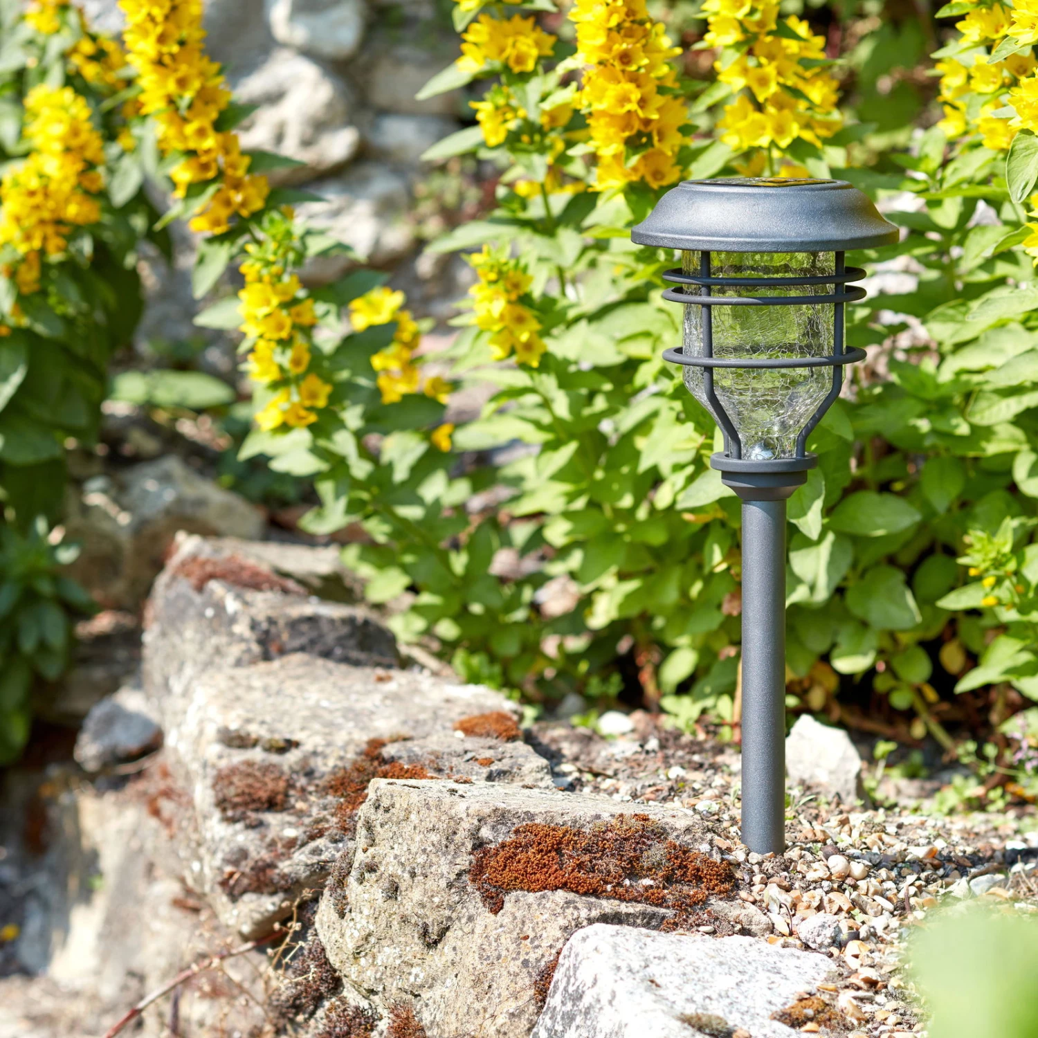 Solarleuchte 'Capri', 10 Lumen, Grau, Metall/Glas, Ca. 46 X 45 X 30 Cm