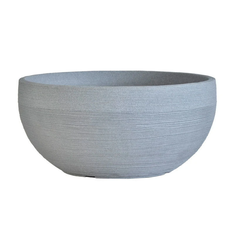 Pflanzschale "Julian" In Rillenoptik, Grau, 6 60 Cm X H 28 Cm, Erdvol. 58 L