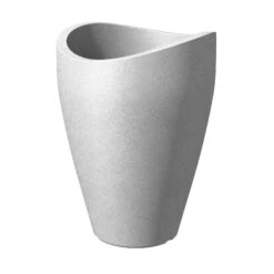 Pflanzgefäß Wave Globe High, Stony Grey, Kunststoff