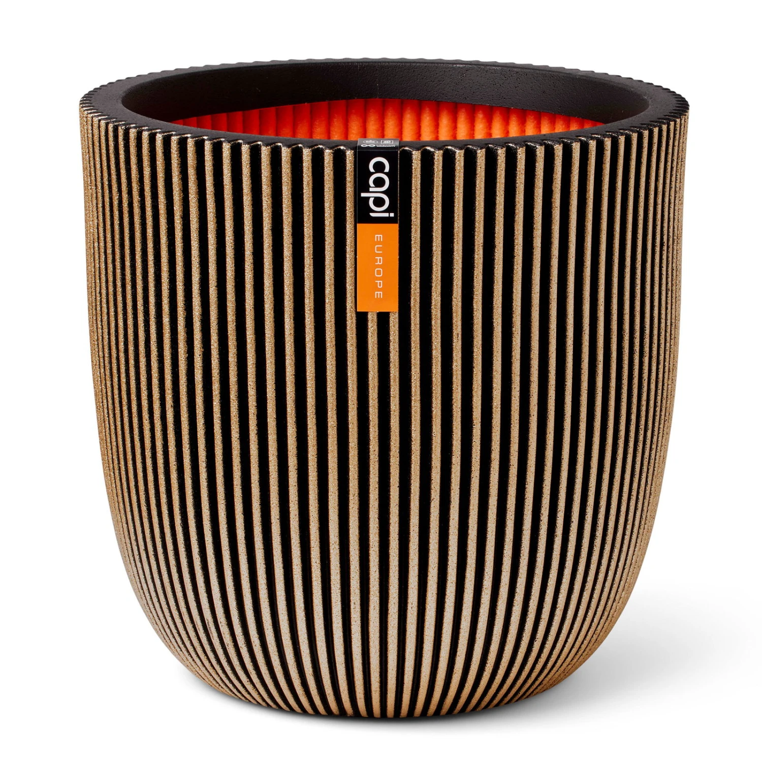 Pflanzgefäß 'Groove', Gold, Ø 35 X H 34 Cm