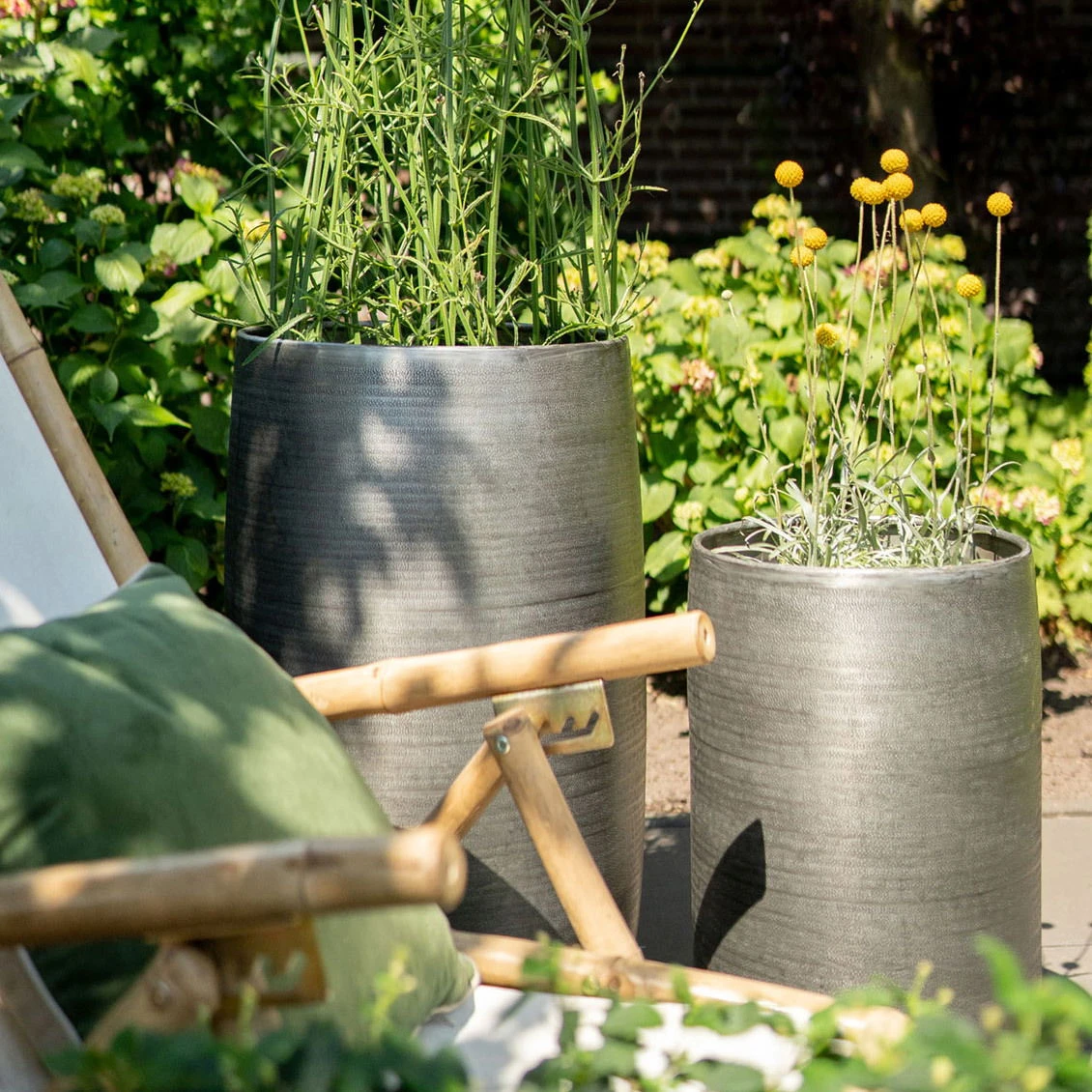 Pflanzgefäß 'Rowen', Silber, Ø 47 X H 82 Cm - Image 5