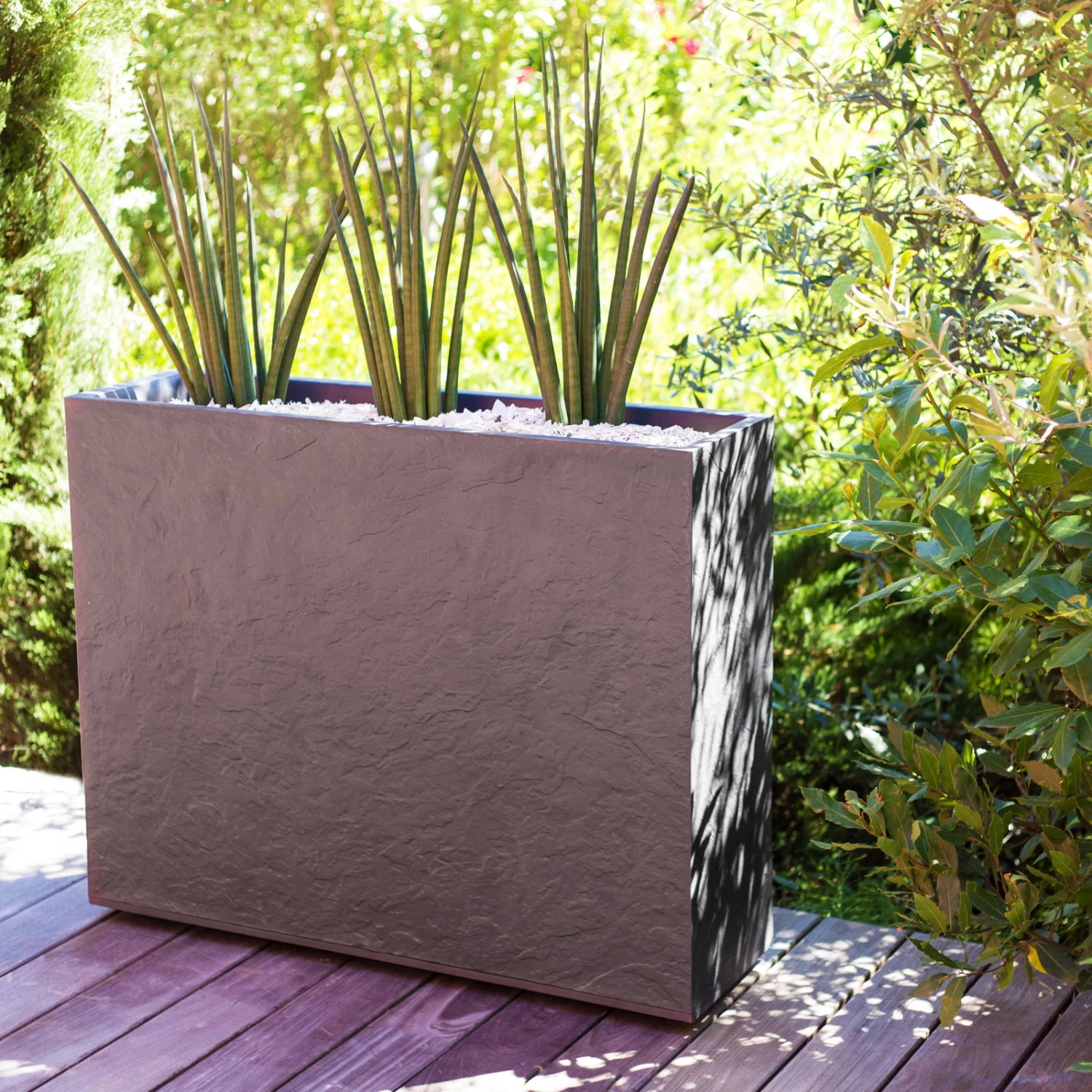 Pflanzkasten 'Volcania Crunch High', Anthrazit, Kunststoff