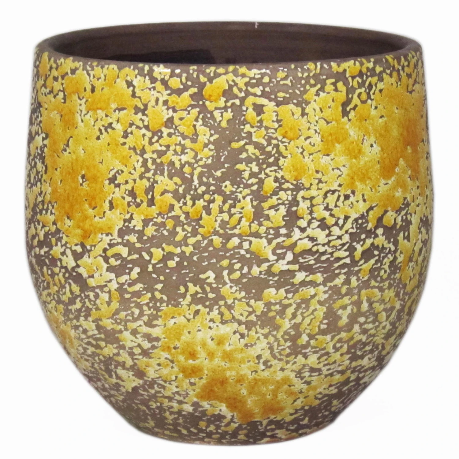 Übertopf "Luuk", Keramik, Ocker, 20 Cm