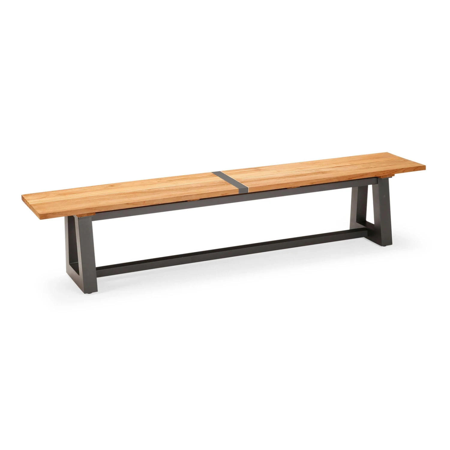 Best Alu-Bank Campione, Teakholz, Anthrazit, 45 X 220 X 40 Cm - Image 2