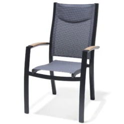 Stapelsessel 'Panama', Schwarz/grau, Ca. 100 X 65 X 62 Cm