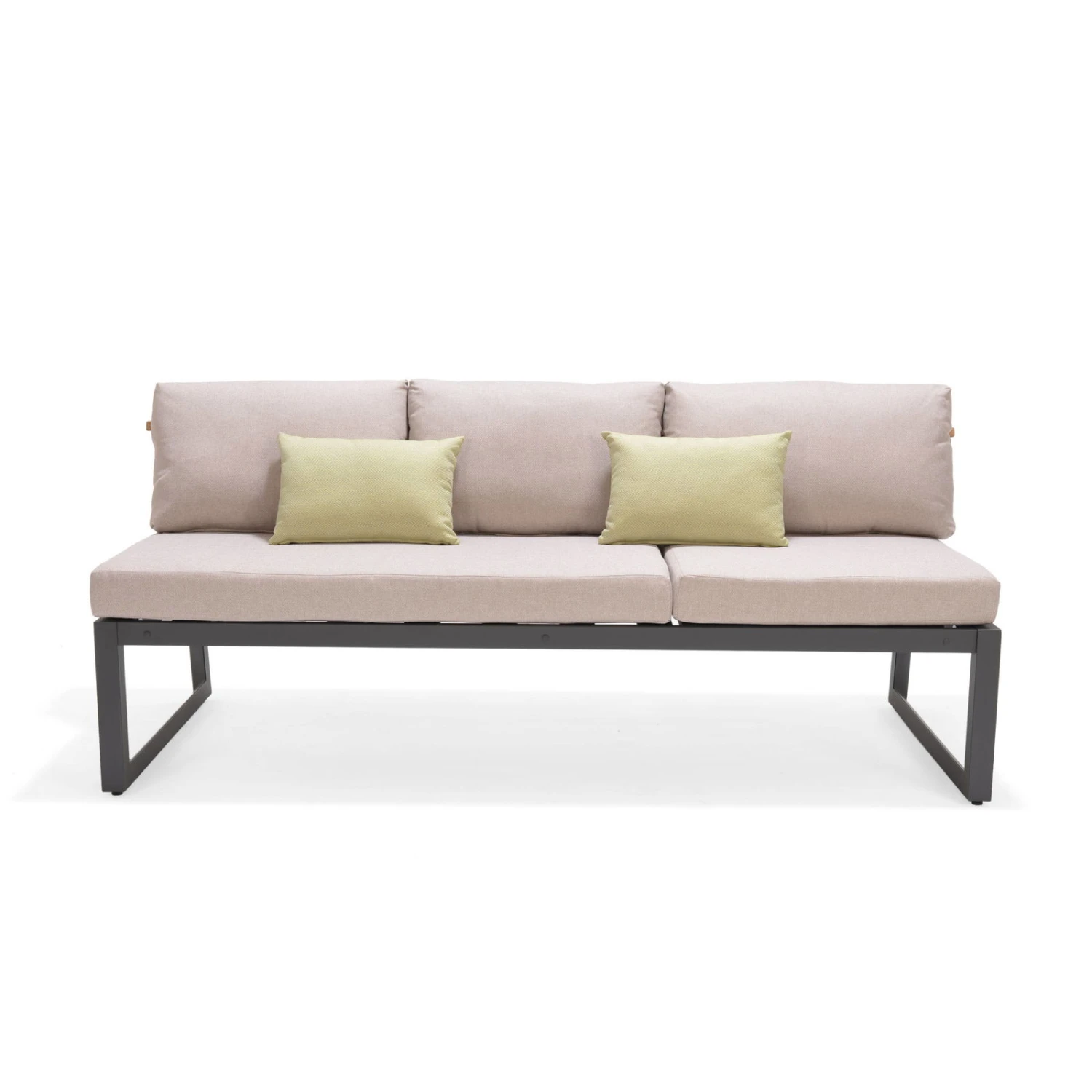 Dining-Bank 'Jimmy', 3-Sitzer, Grau, Ca. 191 X 89 X 75 Cm