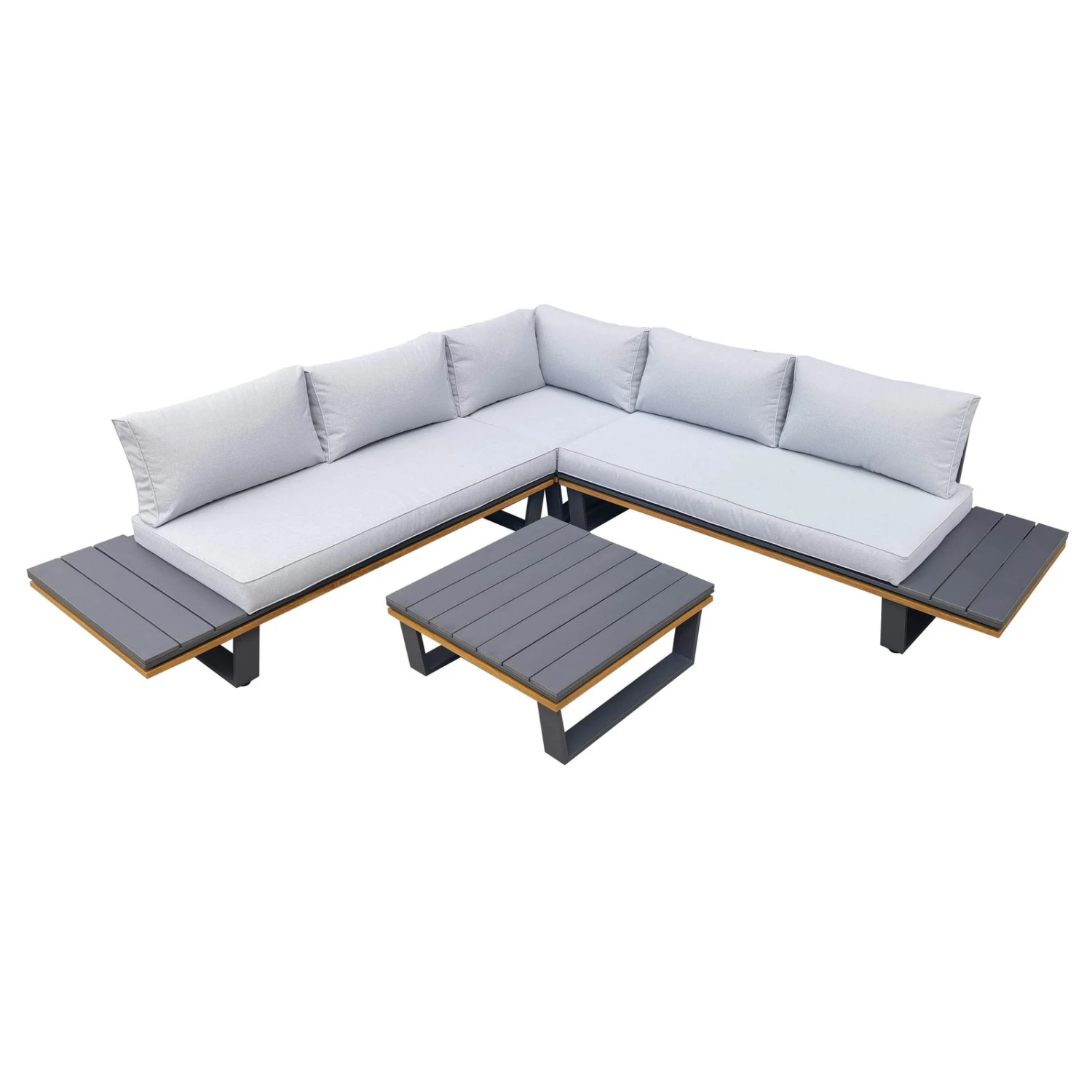 Alu-Eckloungegruppe 'Cahors' Inkl. Kissen, 4tlg., Anthrazit - Image 2