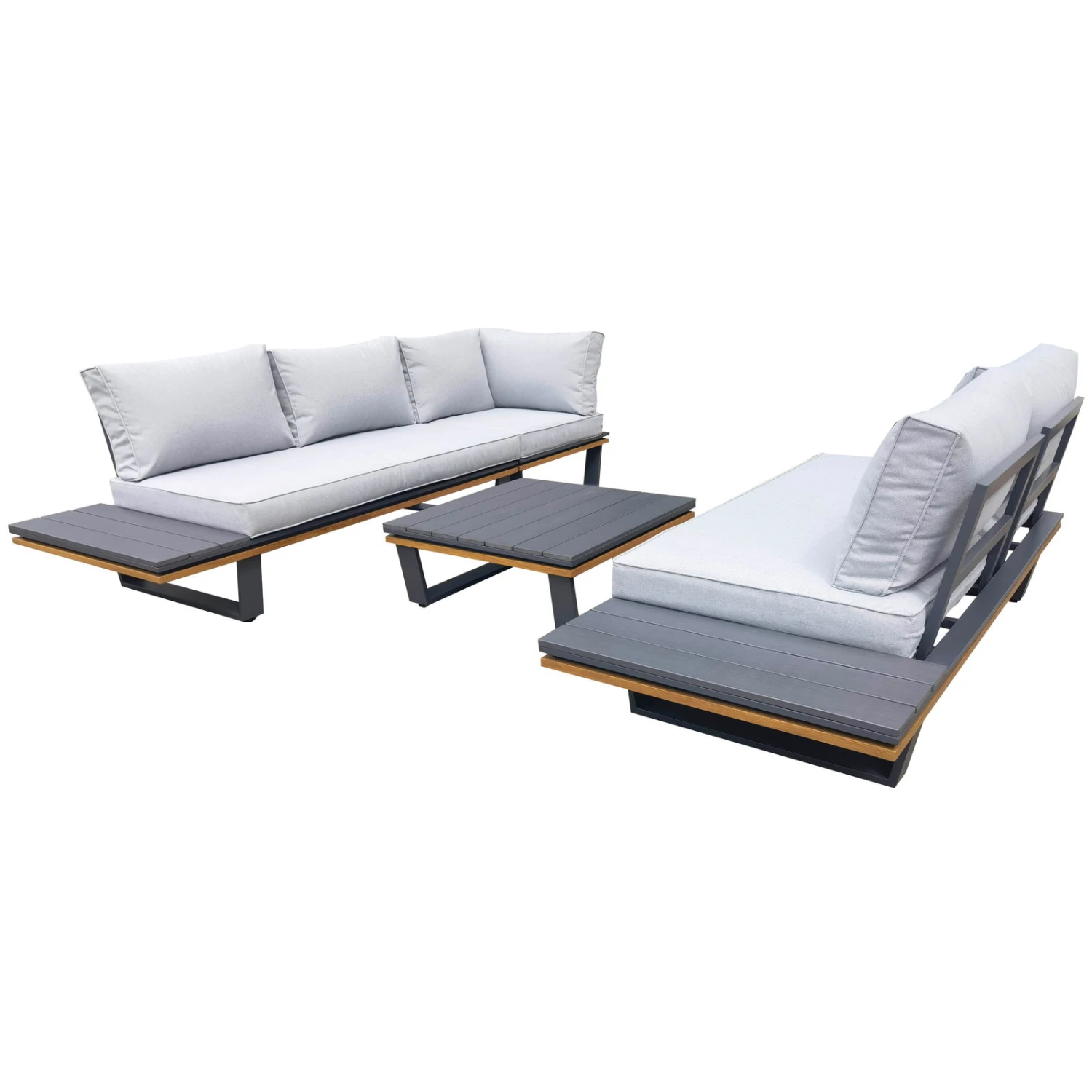 Alu-Eckloungegruppe 'Cahors' Inkl. Kissen, 4tlg., Anthrazit - Image 4