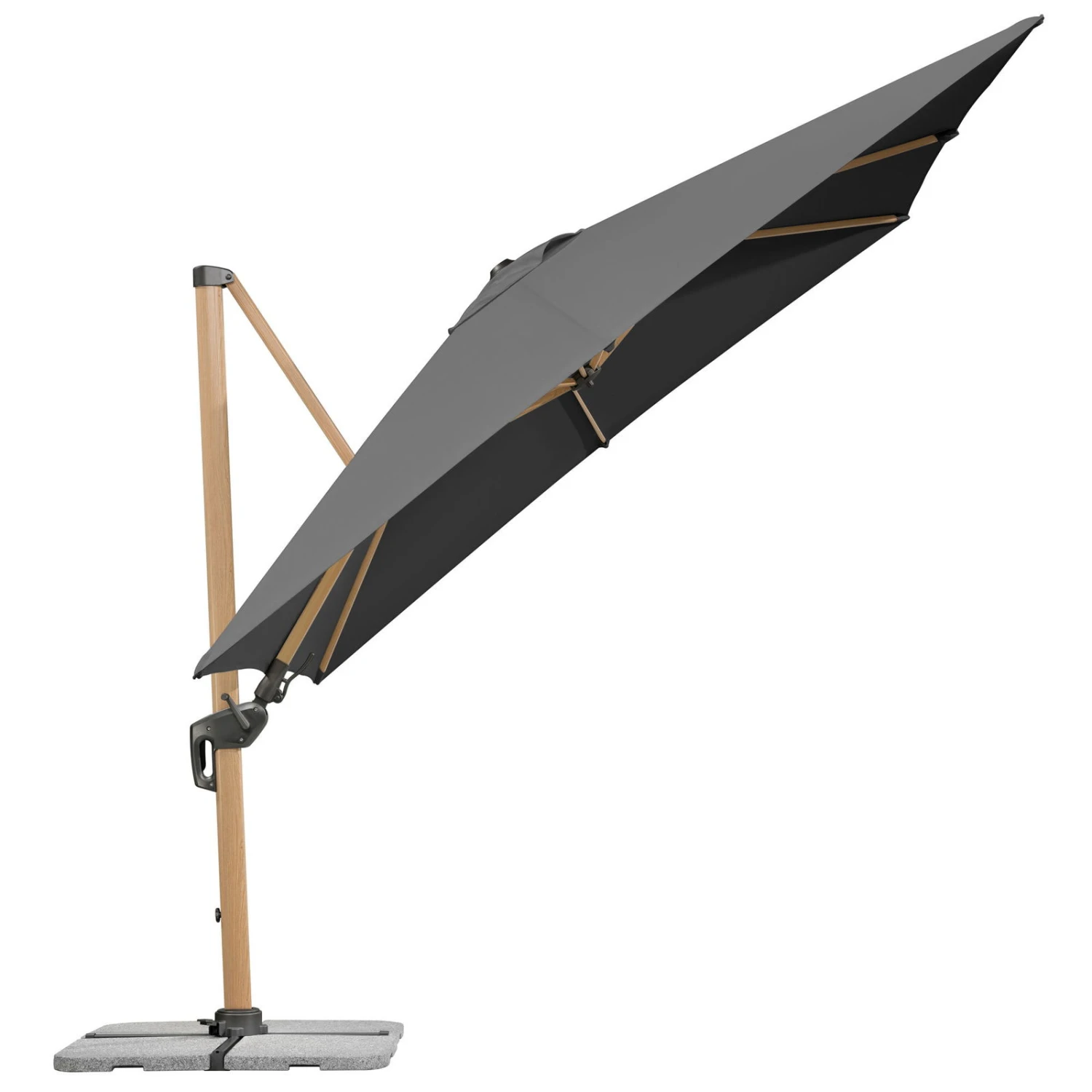 Pendelschirm 'Rhodos Twist Woody', Anthrazit, Ca. 300 X 300 Cm - Image 3