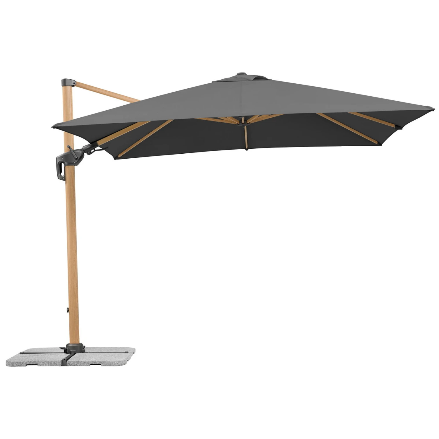 Pendelschirm 'Rhodos Twist Woody', Anthrazit, Ca. 300 X 300 Cm - Image 2