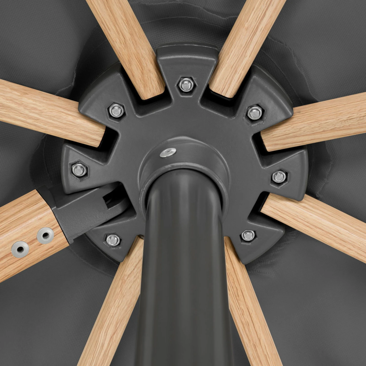 Pendelschirm 'Rhodos Twist Woody', Anthrazit, Ca. 300 X 300 Cm - Image 8