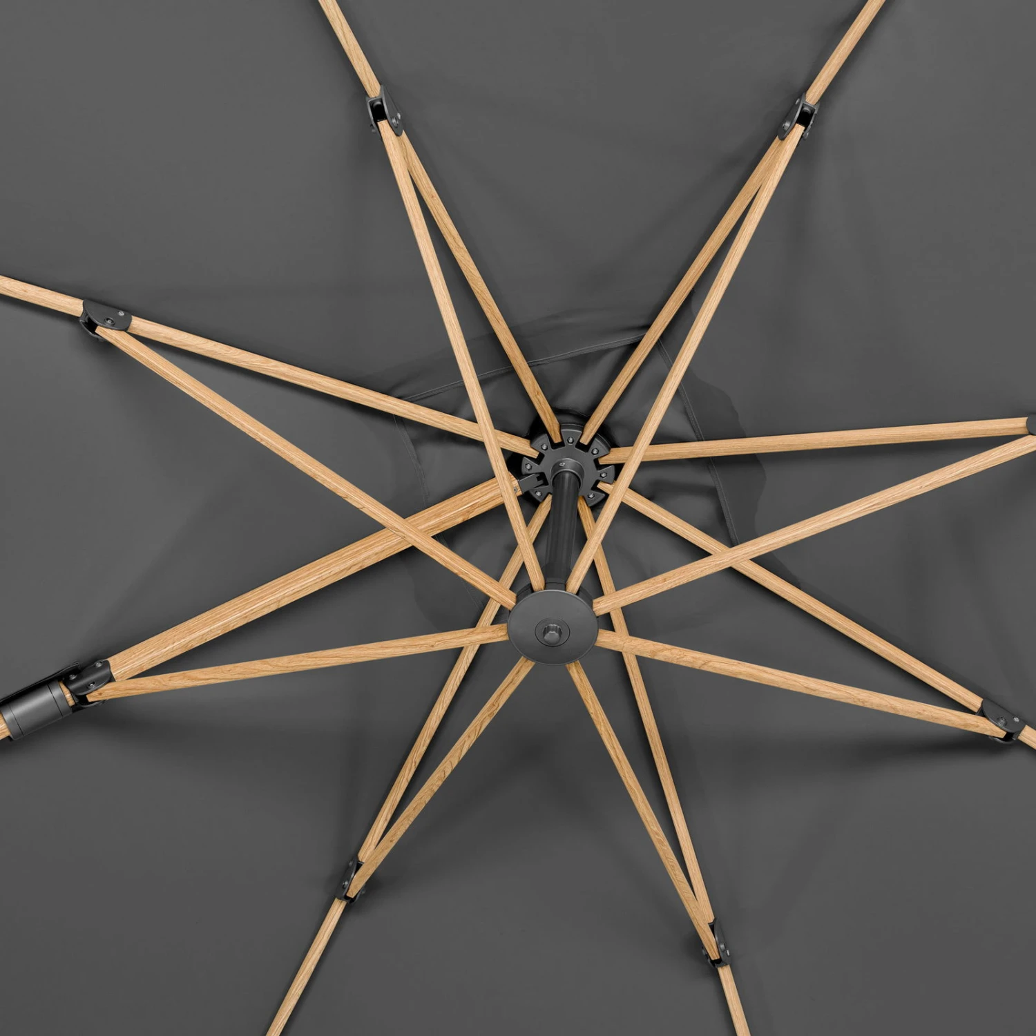 Pendelschirm 'Rhodos Twist Woody', Anthrazit, Ca. 300 X 300 Cm - Image 7