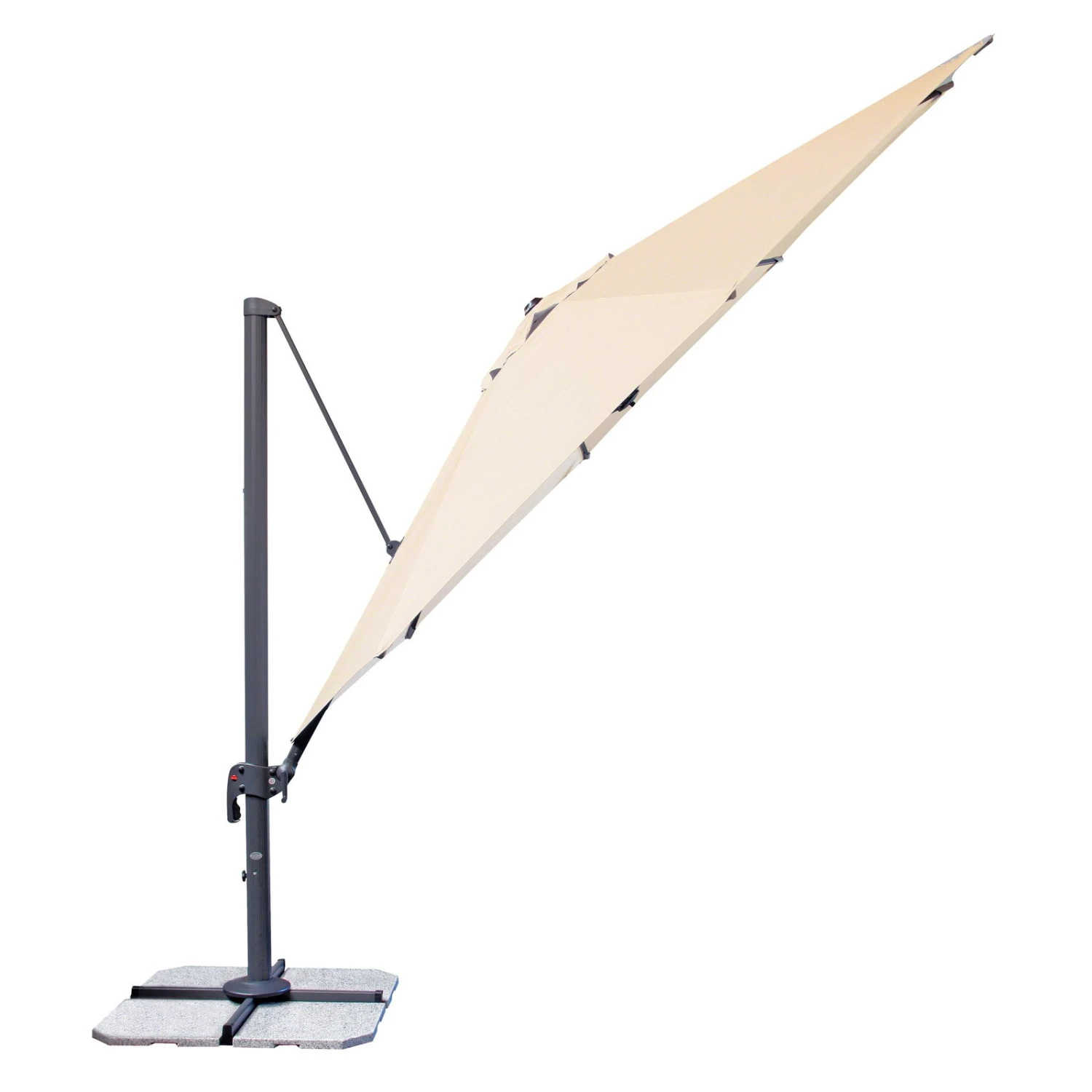 Doppler Pendelschirm 'Ravenna 400', Um 360° Drehbar, Ø 400 Cm, Natur - Image 3