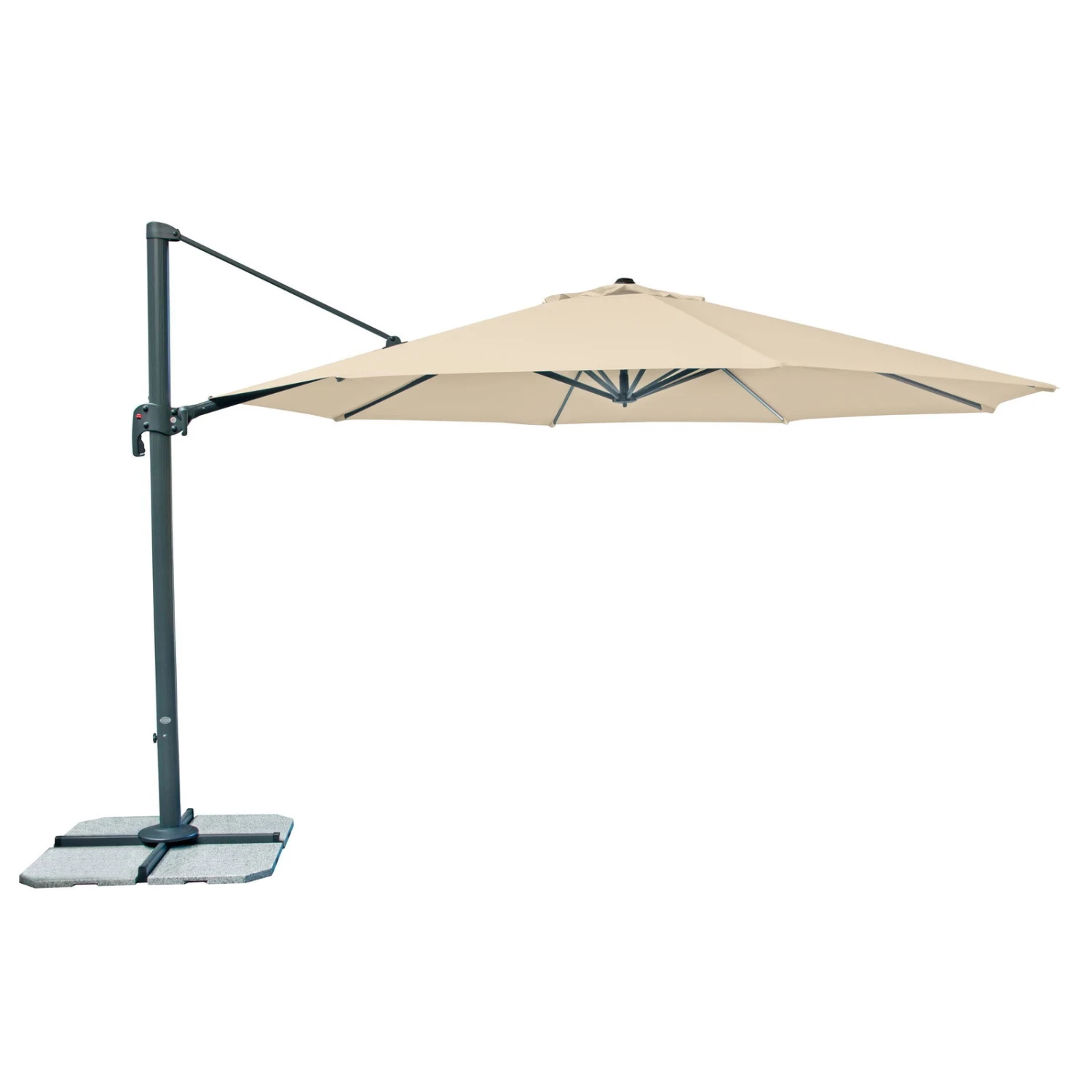 Doppler Pendelschirm 'Ravenna 400', Um 360° Drehbar, Ø 400 Cm, Natur - Image 2