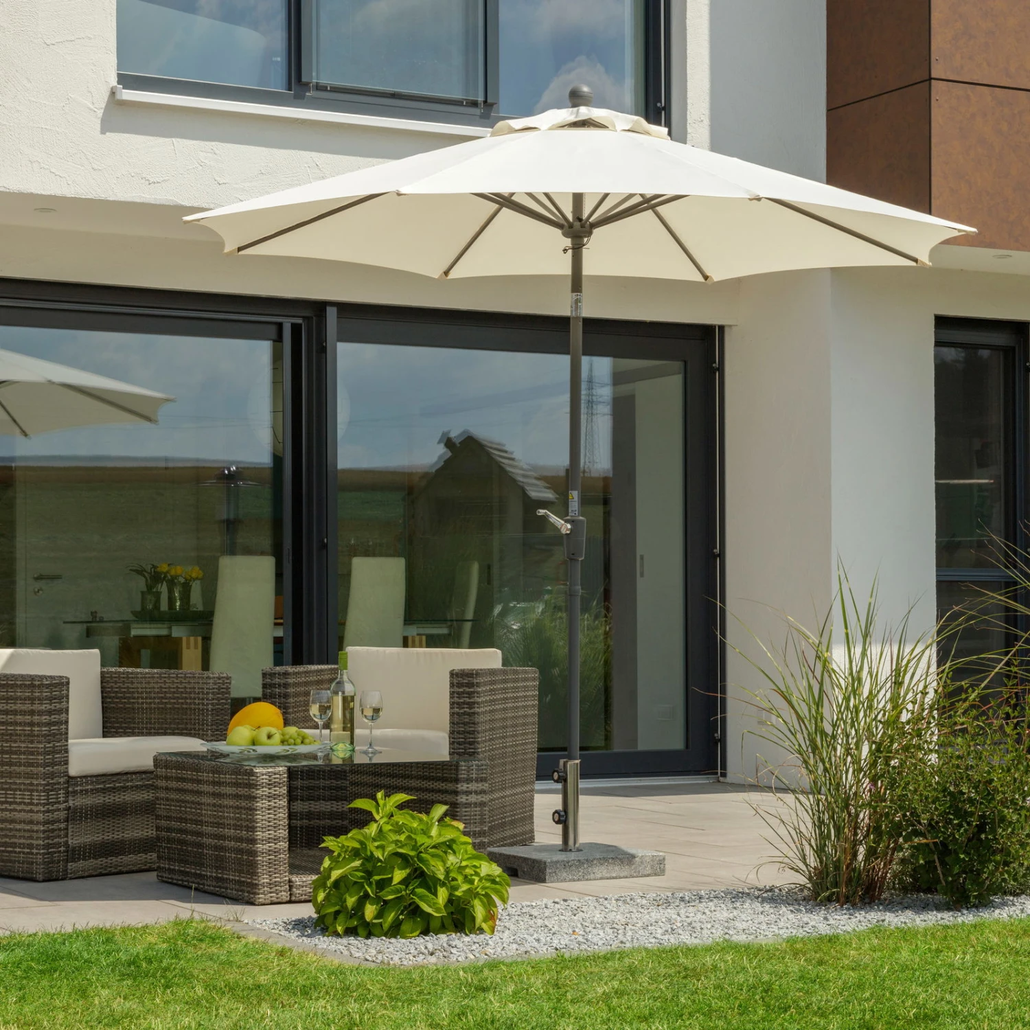 Mittelstockschirm 'Harlem', Ø Ca. 270 Cm, Natur - Image 7