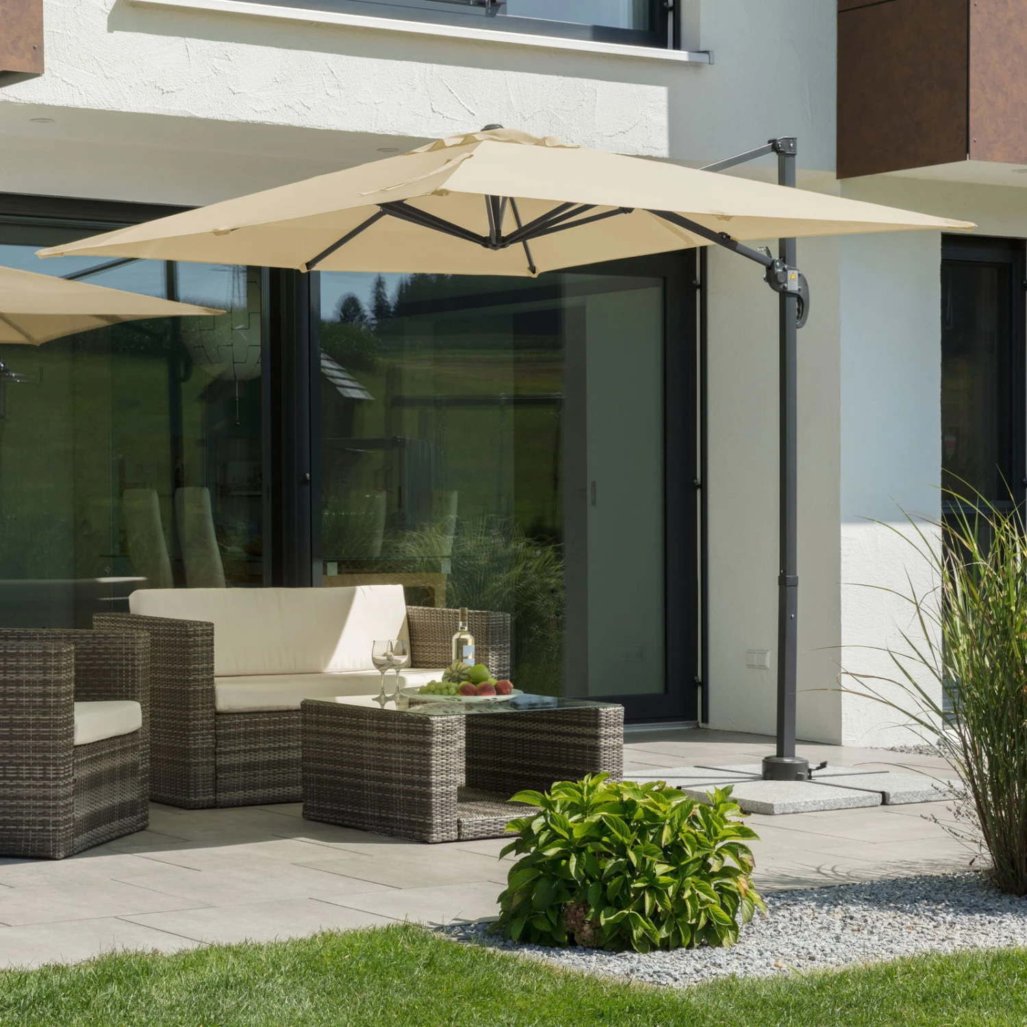 Pendelschirm 'Rhodos Junior', Ca 230 X 230 Cm, Natur - Image 9