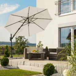 Sonnenschirm 'Rhodos Eco', Natur, Ca. Ø 300 Cm