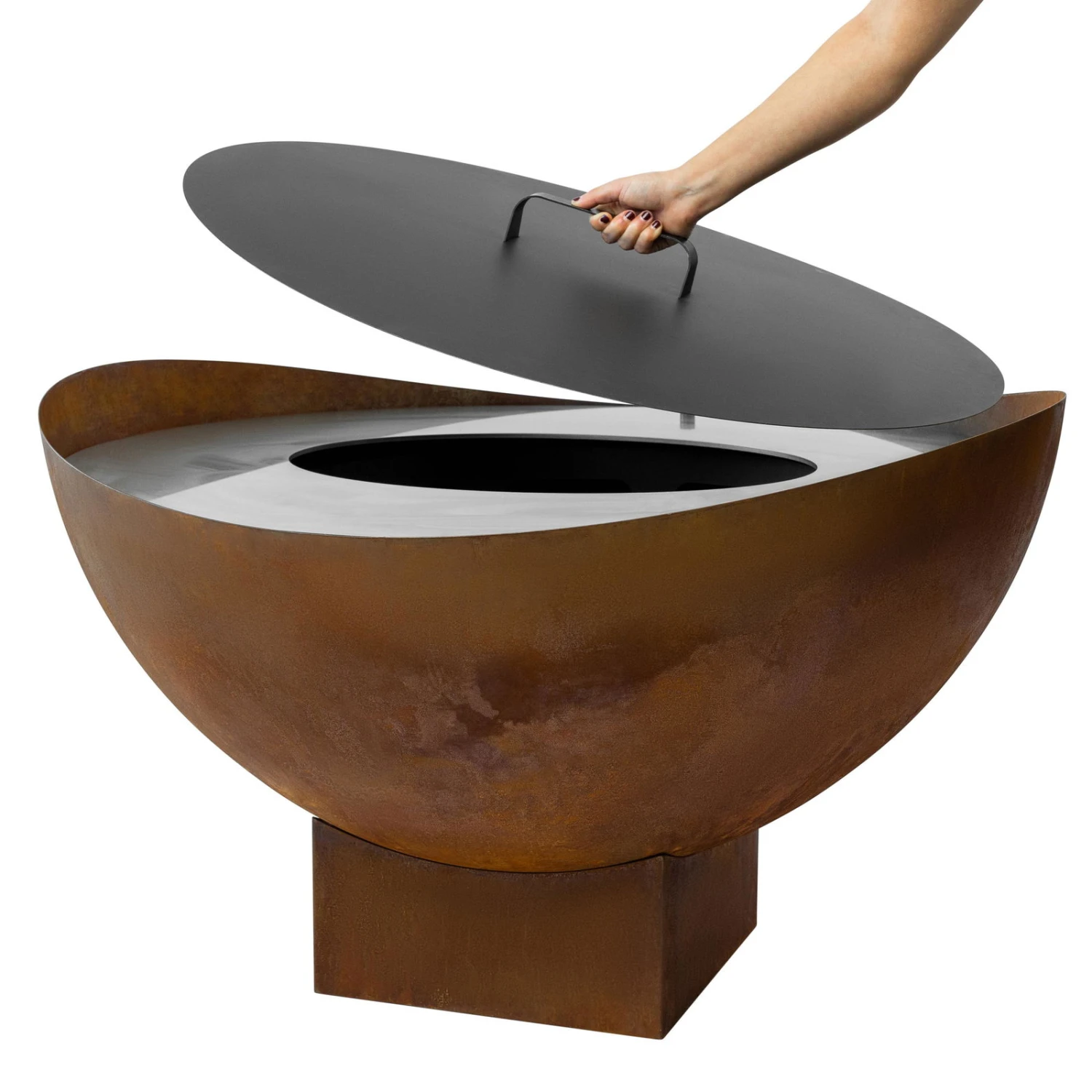 Feuerstelle 'Wave', Rost, Edelstahl, Ca. 100 X 55 X 100 Cm - Image 8