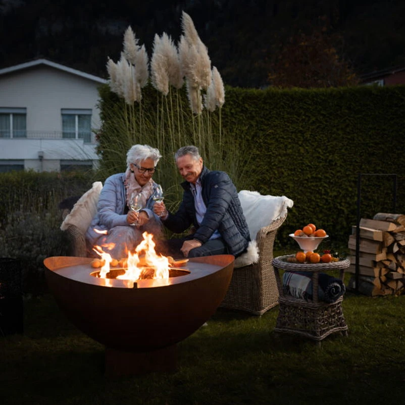 Feuerstelle 'Wave', Rost, Edelstahl, Ca. 100 X 55 X 100 Cm - Image 9