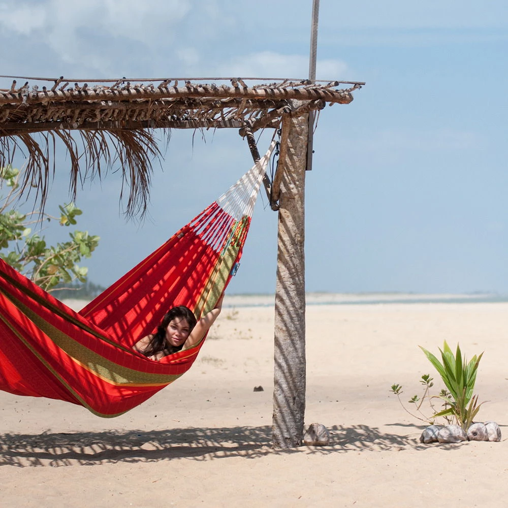 LA SIESTA Hängematte Kingsize Flora Chili, Aus Bio-Baumwolle - Image 5