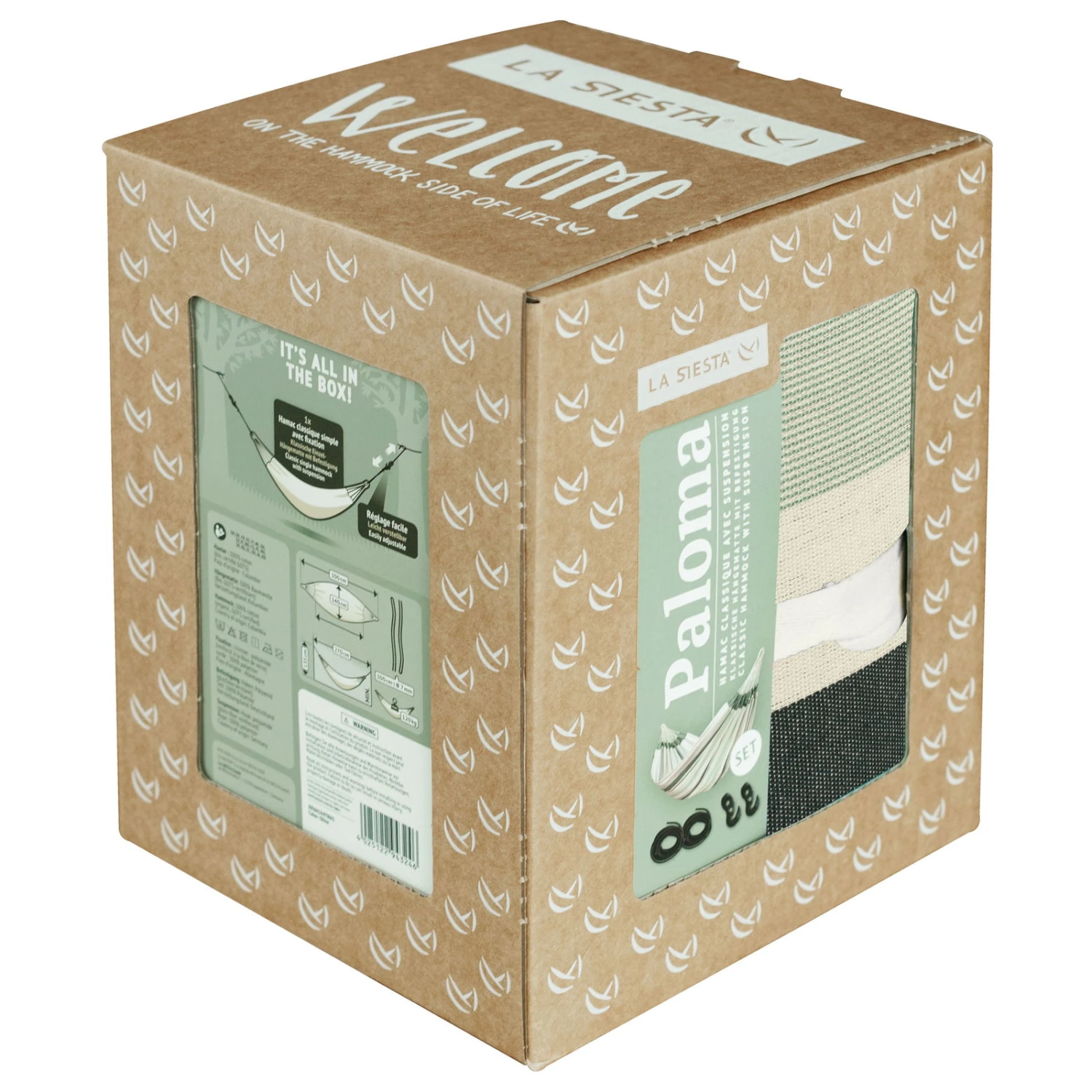 Single-HĂ€ngematte 'Paloma', La Siesta, Grau, Bio-Baumwolle, 26 X 21 X 19 Cm - Image 2