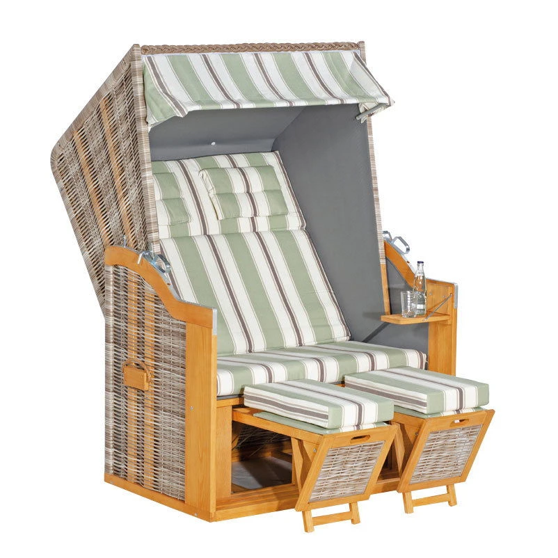 Strandkorb Rustikal, Antik Weiß, 160 X 80 X 138 Cm