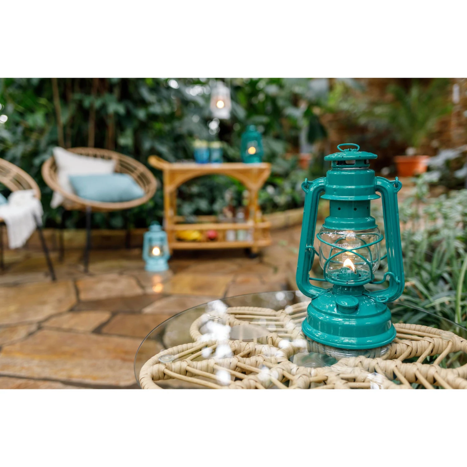 Feuerhand Sturmlaterne 'Baby Special 276', Teal Blue, 26,5 X 13,5 X 15 Cm - Image 4