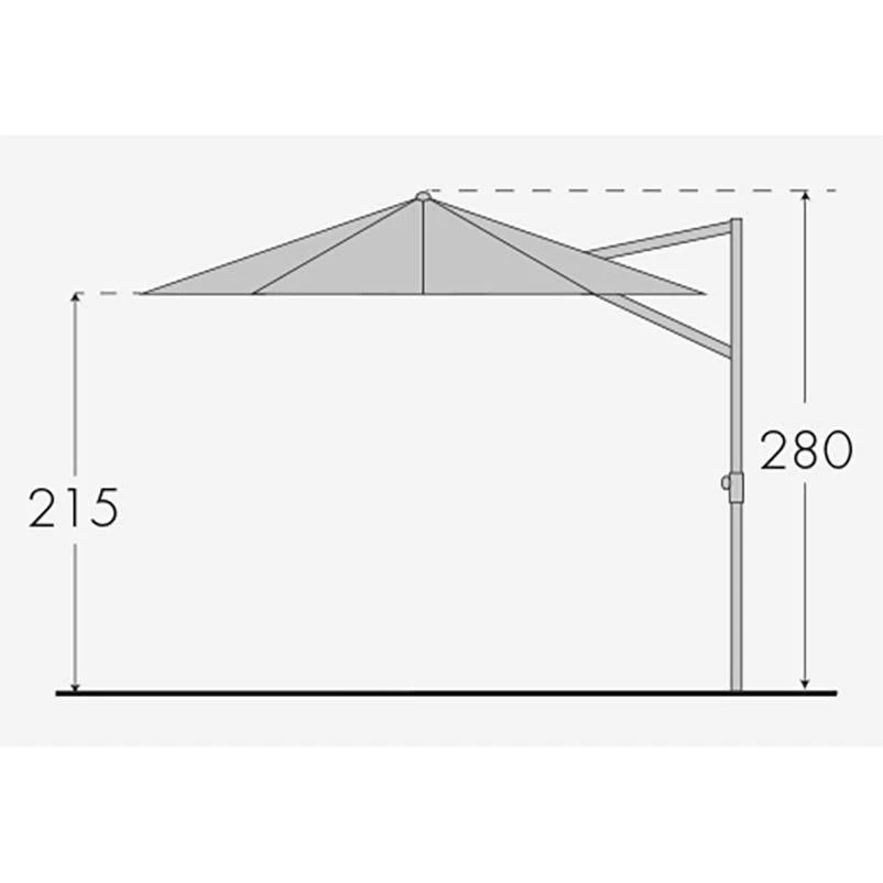 Doppler Pendelschirm 'Ravenna 400', Um 360° Drehbar, Ø 400 Cm, Natur - Image 8